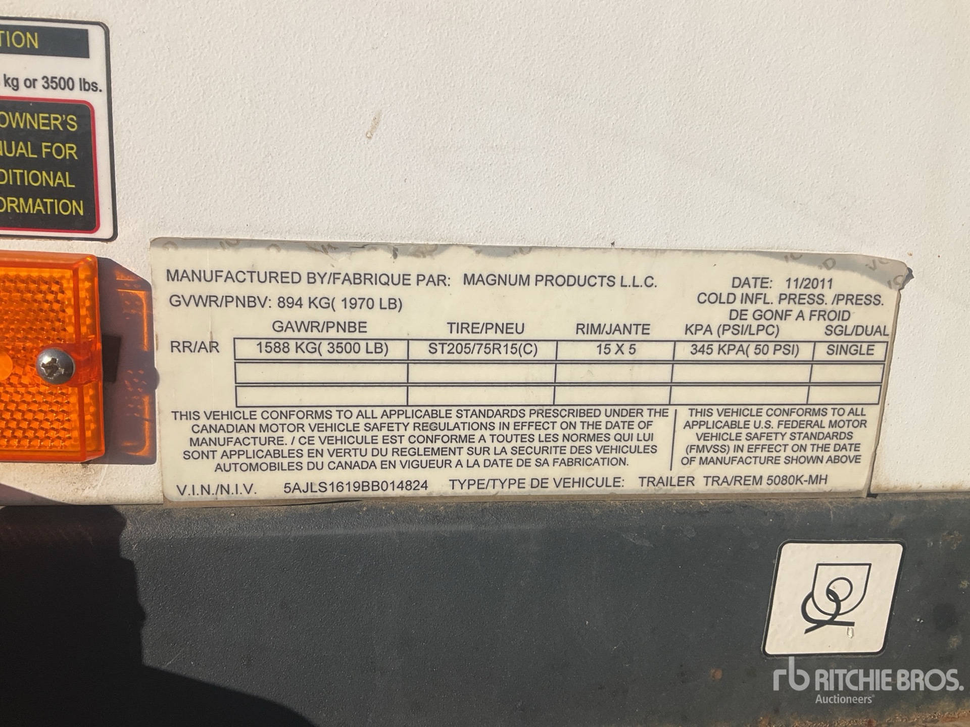 General Appearance with Numero seriale/numero d’identificazione del veicolo (VIN)