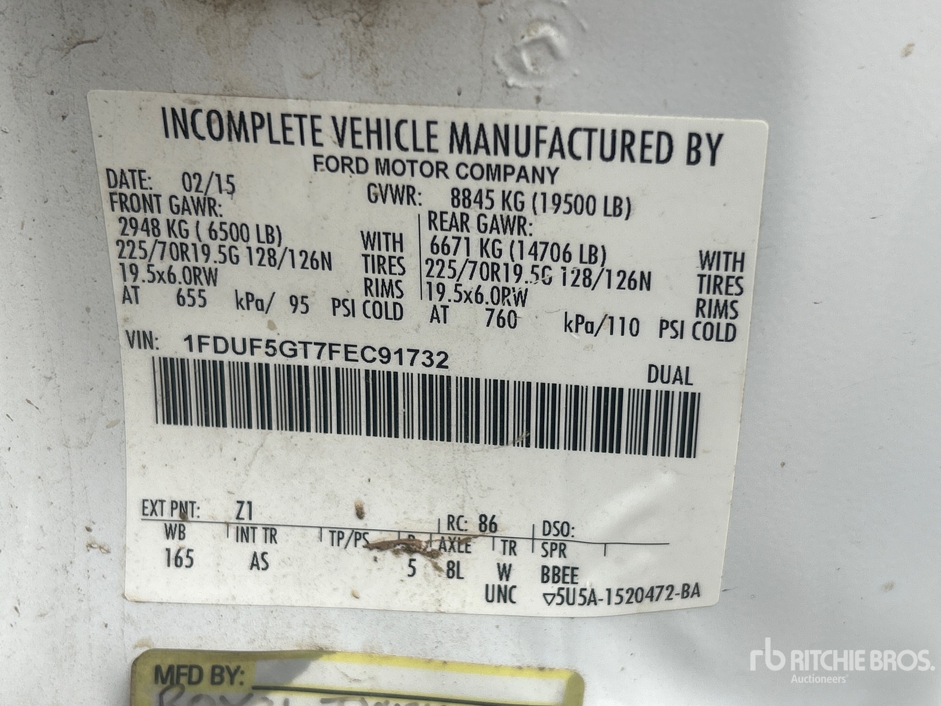 General Appearance with Numer seryjny/numer identyfikacyjny pojazdu