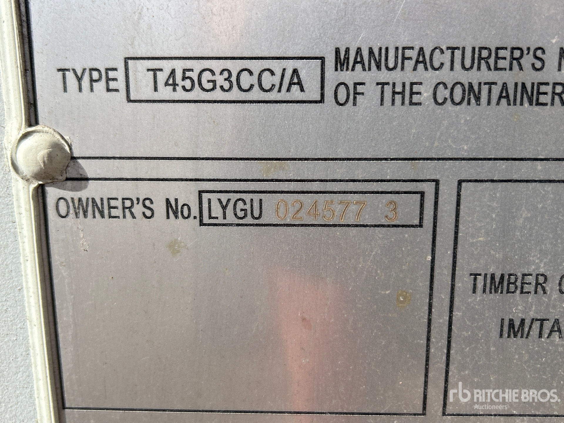 General Appearance with N.º de serie/VIN