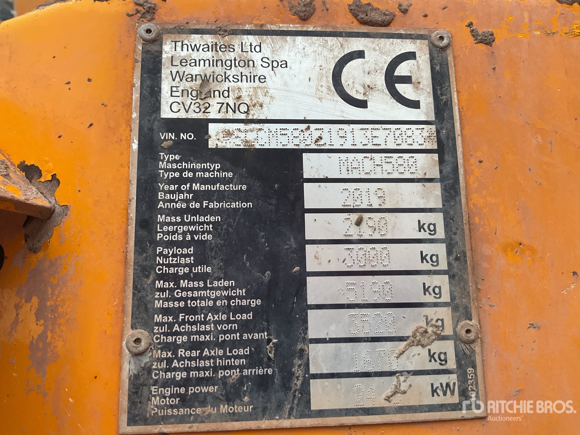 General Appearance with Numéro de série/Numéro d'identification du véhicule automobile