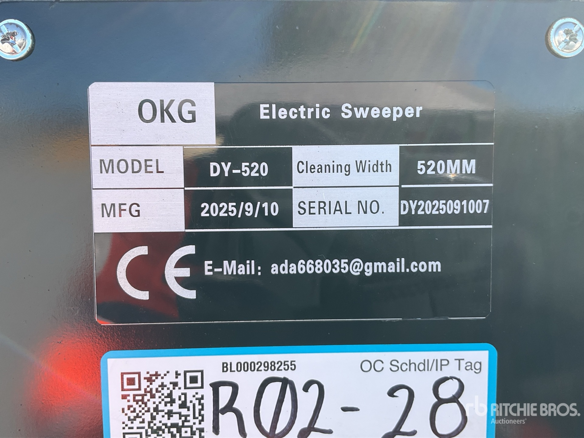 General Appearance with N.º de serie/VIN