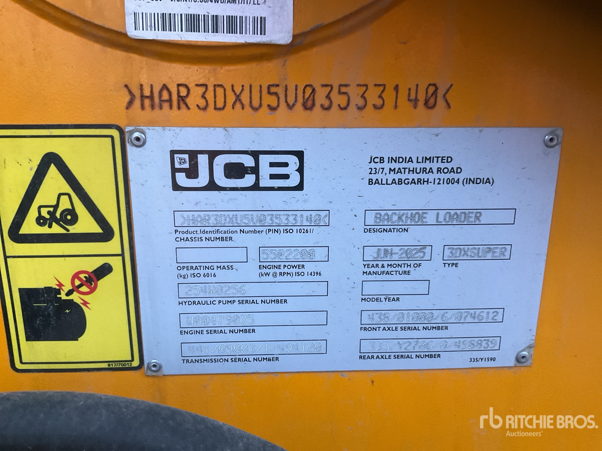 General Appearance with Seriennummer / FIN