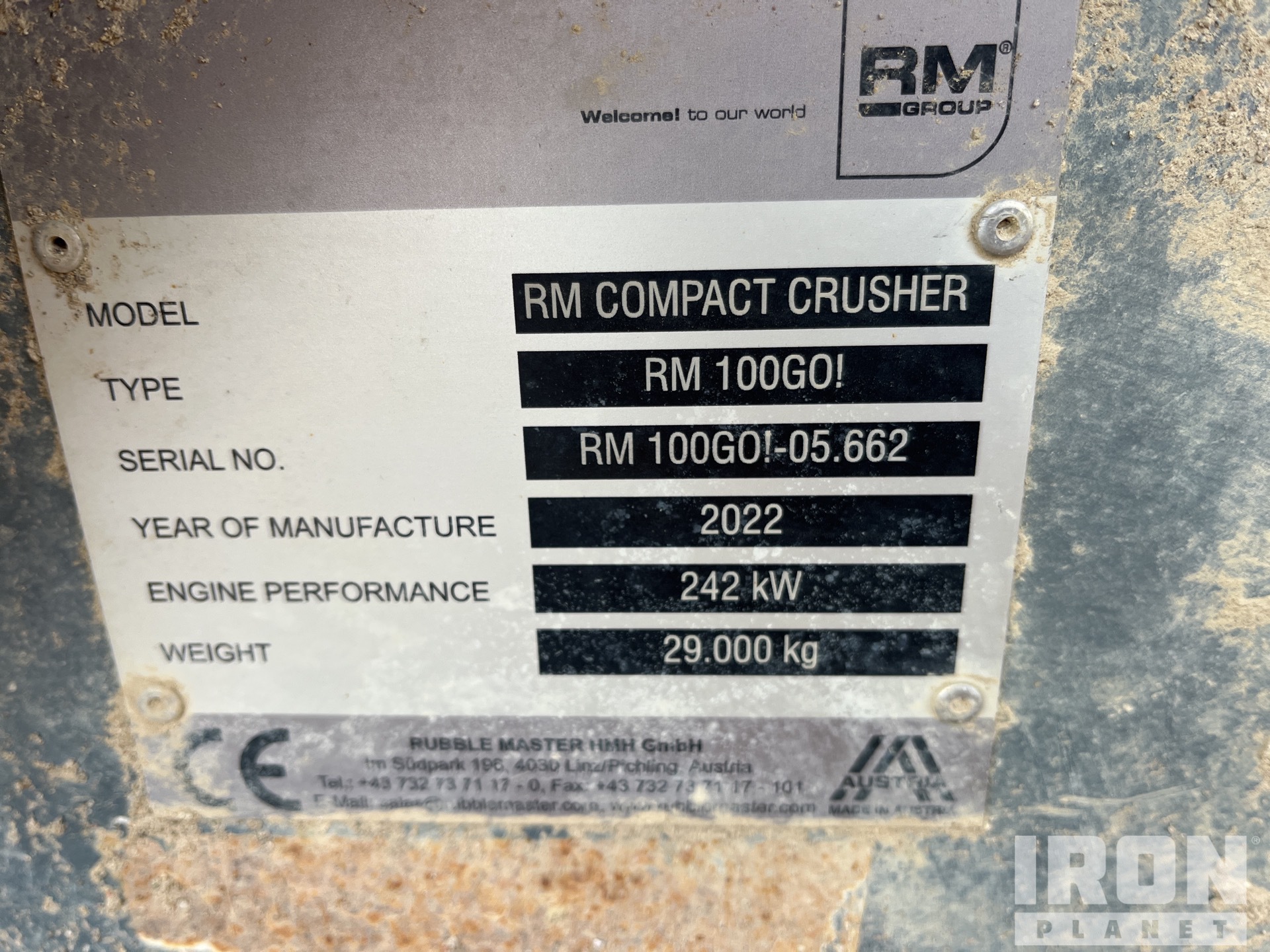 General Appearance with N.º de serie/VIN