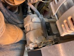 Engine with A/C Compressor