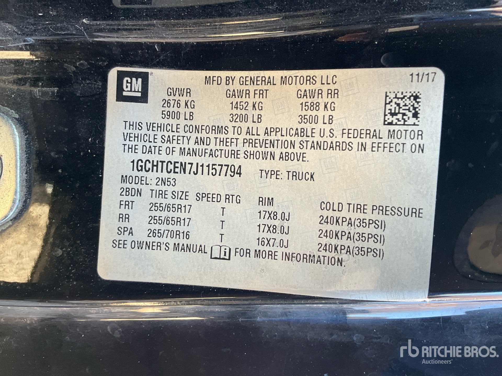 General Appearance with Numer seryjny/numer identyfikacyjny pojazdu