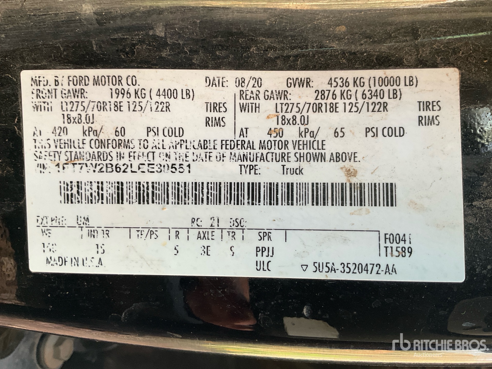 General Appearance with Numero seriale/numero d’identificazione del veicolo (VIN)