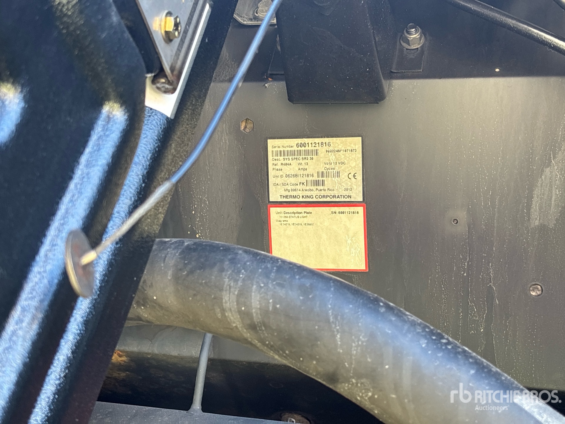 General Appearance with Refrigeration Unit Serial Number