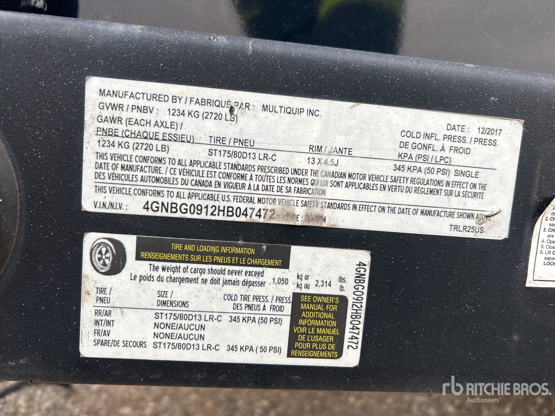 General Appearance with N.º de serie/VIN