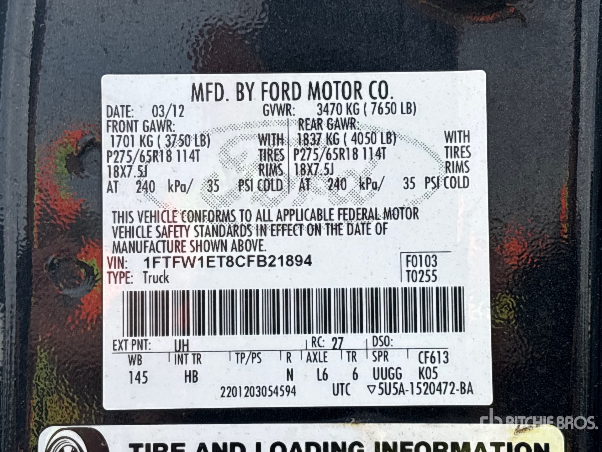 Aspect général with Numéro de série/Numéro d'identification du véhicule automobile