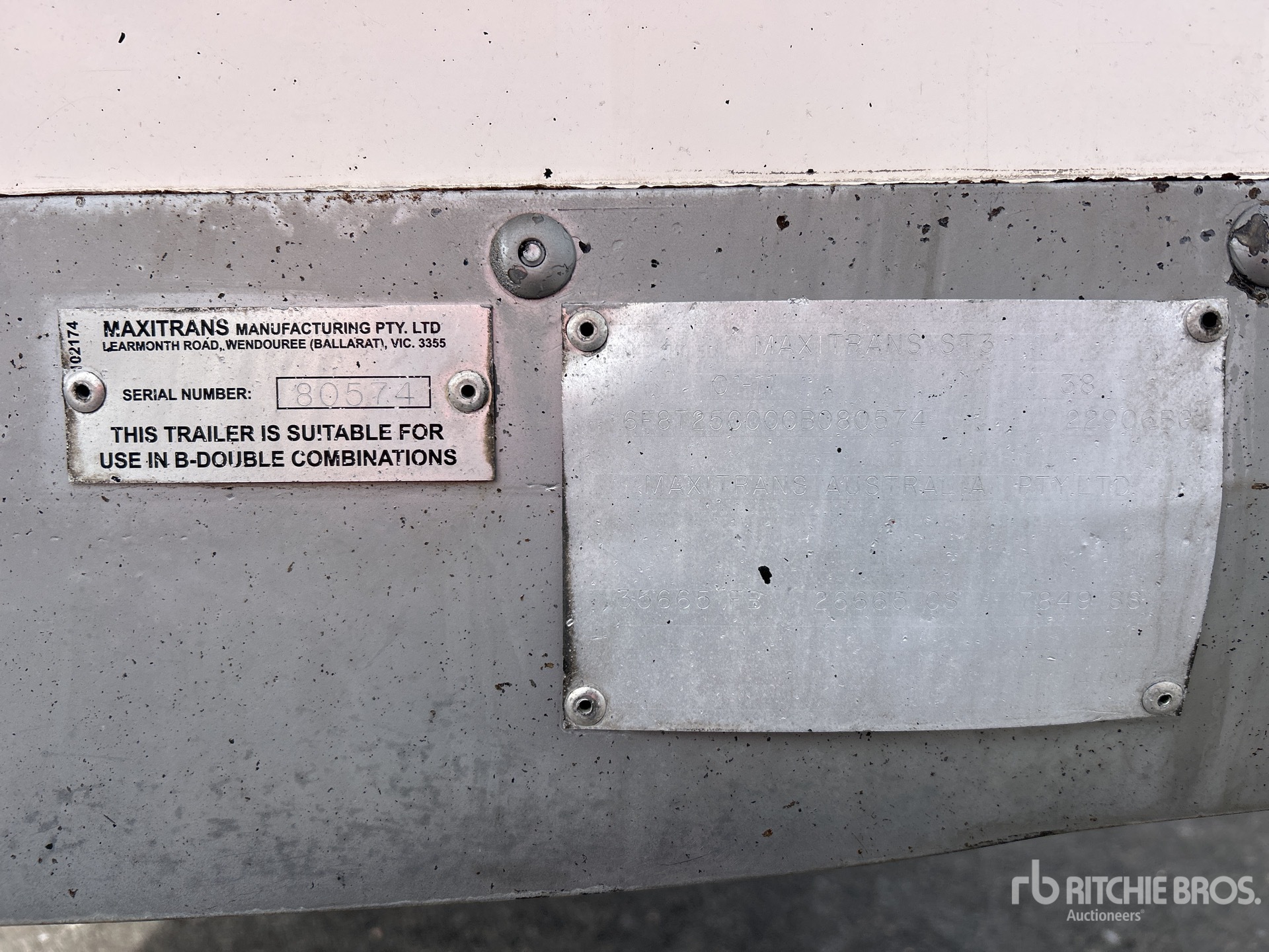 General Appearance with N.º de serie/VIN