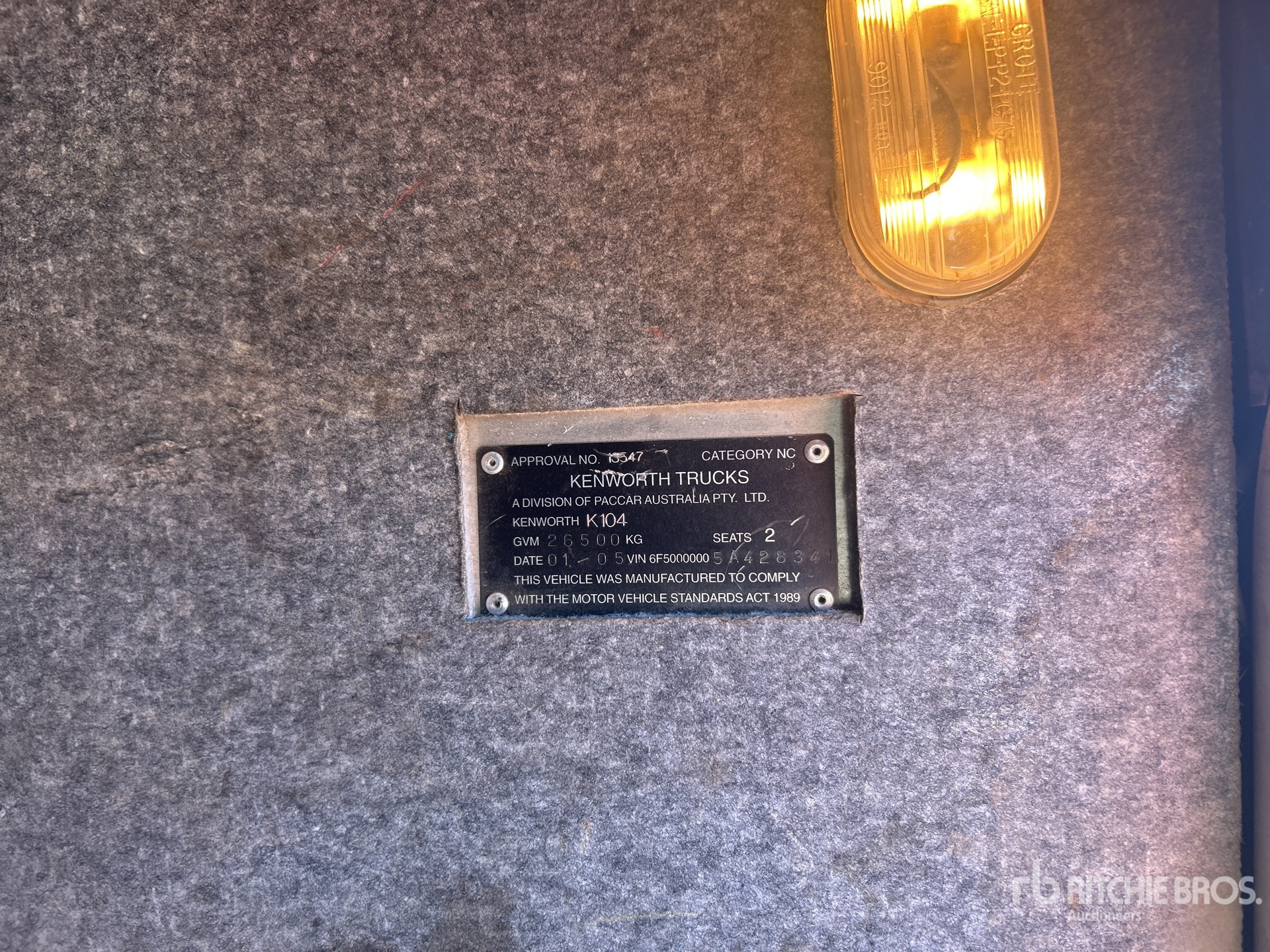 General Appearance with N.º de serie/VIN