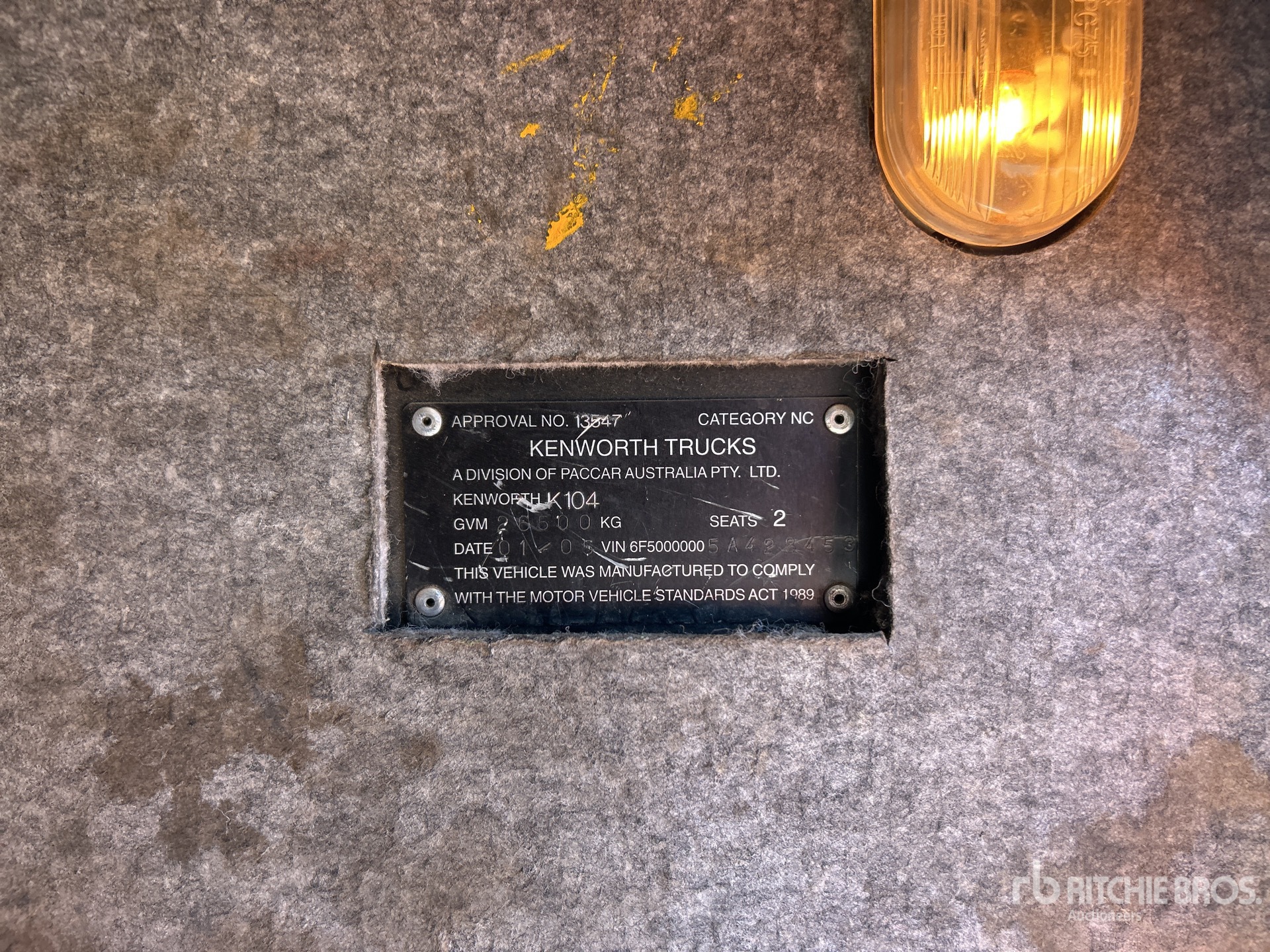 General Appearance with N.º de serie/VIN