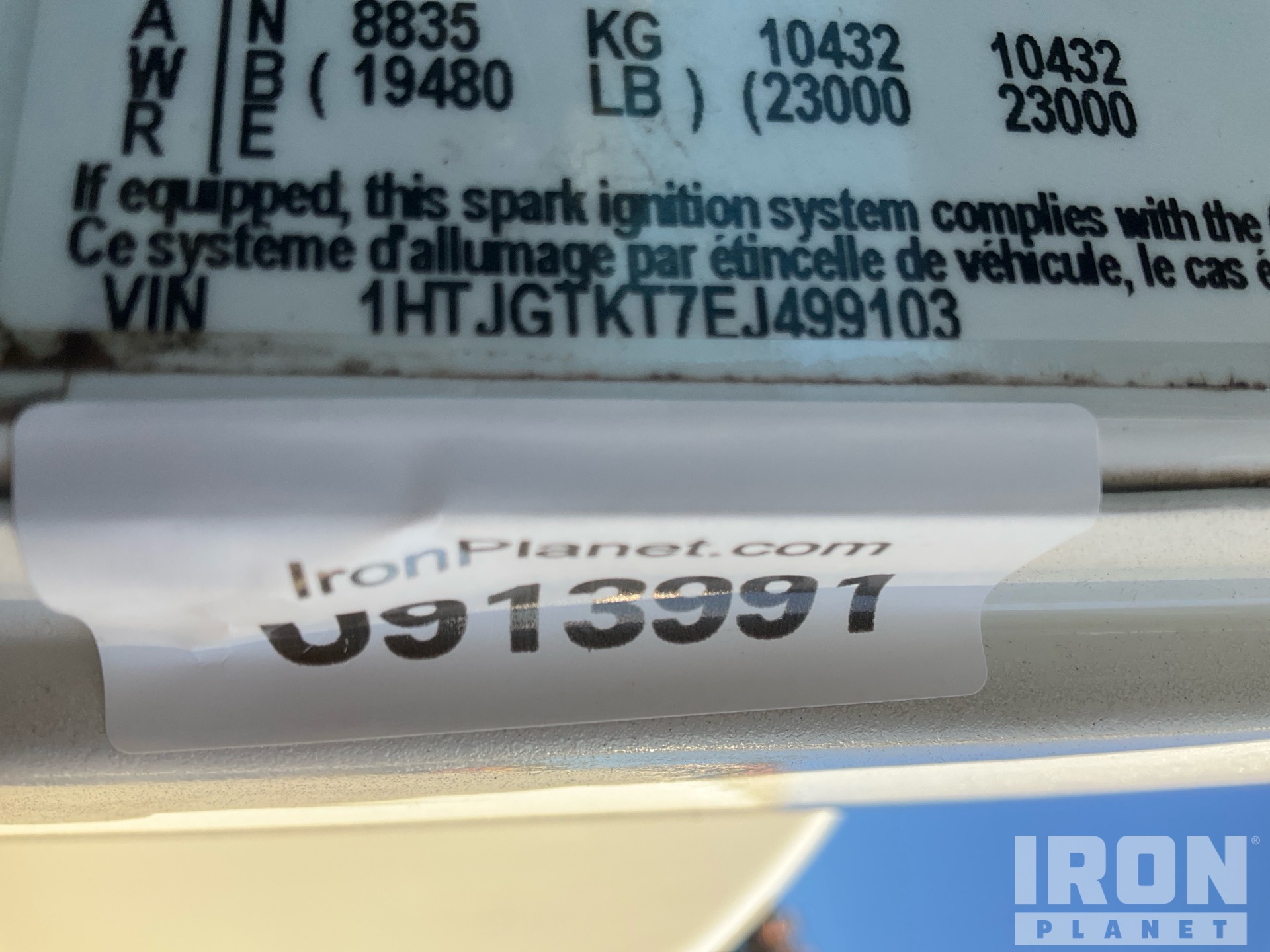 General Appearance with Numéro de série/Numéro d'identification du véhicule automobile