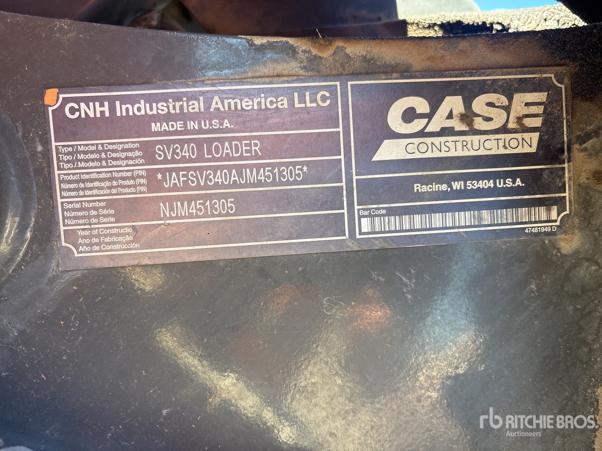 General Appearance with N.º de serie/VIN