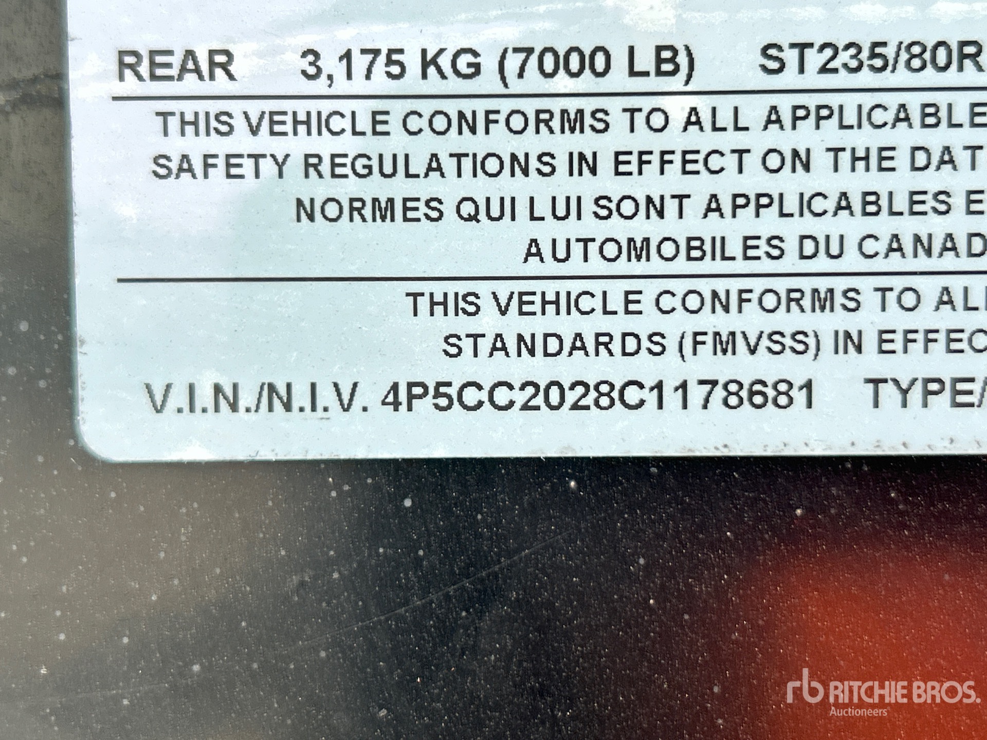 General Appearance with Numer seryjny/numer identyfikacyjny pojazdu