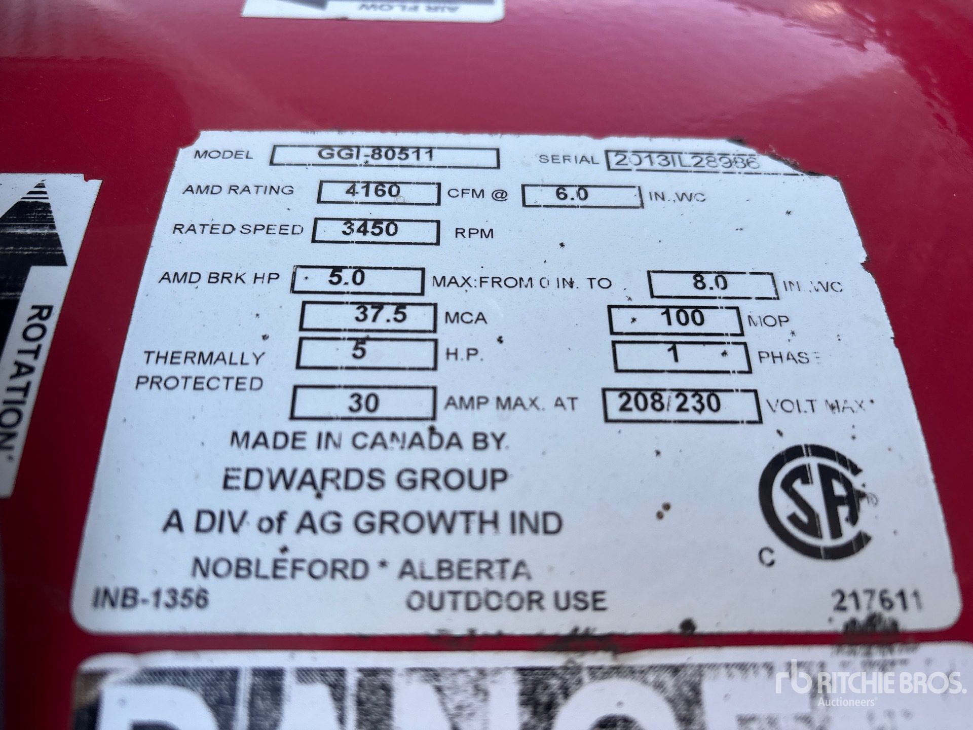 General Appearance with N.º de serie/VIN