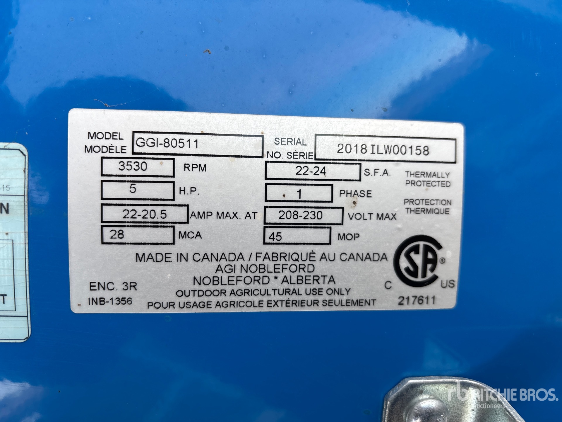 General Appearance with N.º de serie/VIN