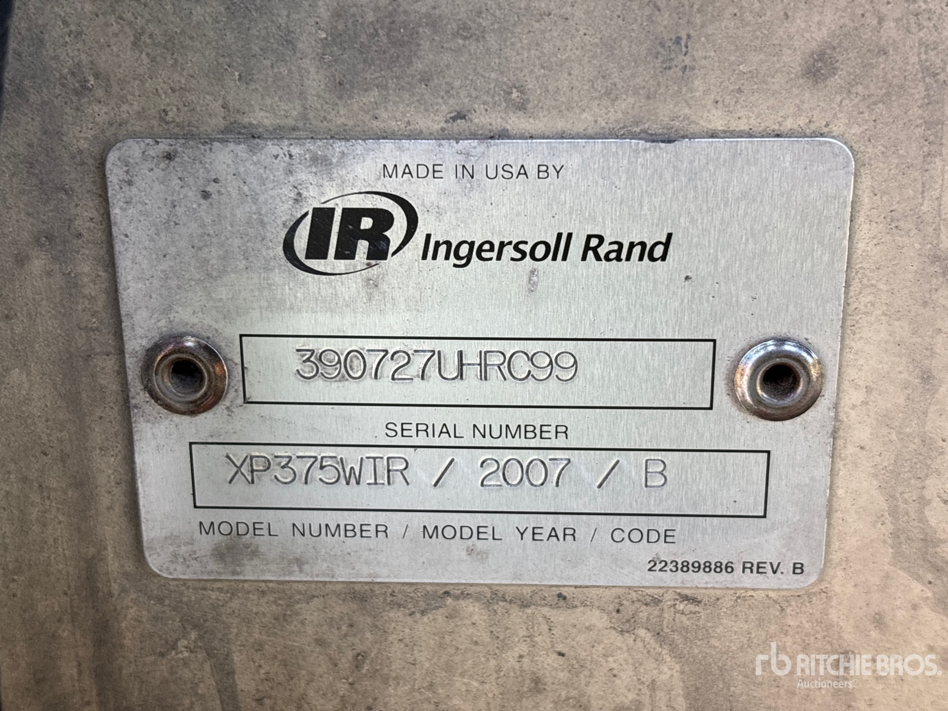 General Appearance with Unit Serial Number