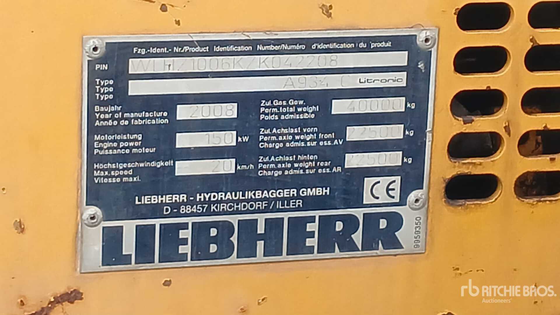 Photo of a 2008 Liebherr A924C
