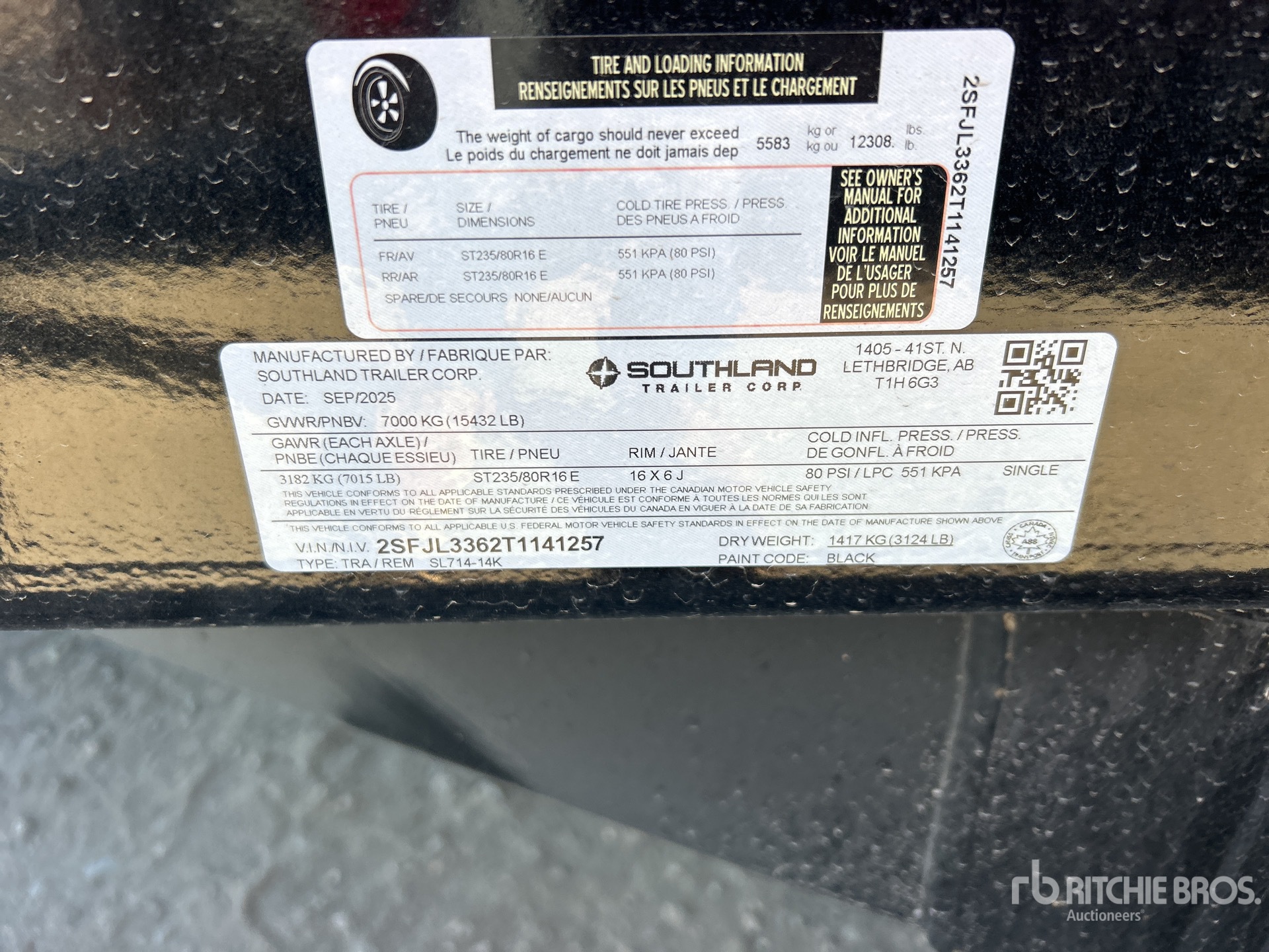 General Appearance with N.º de serie/VIN