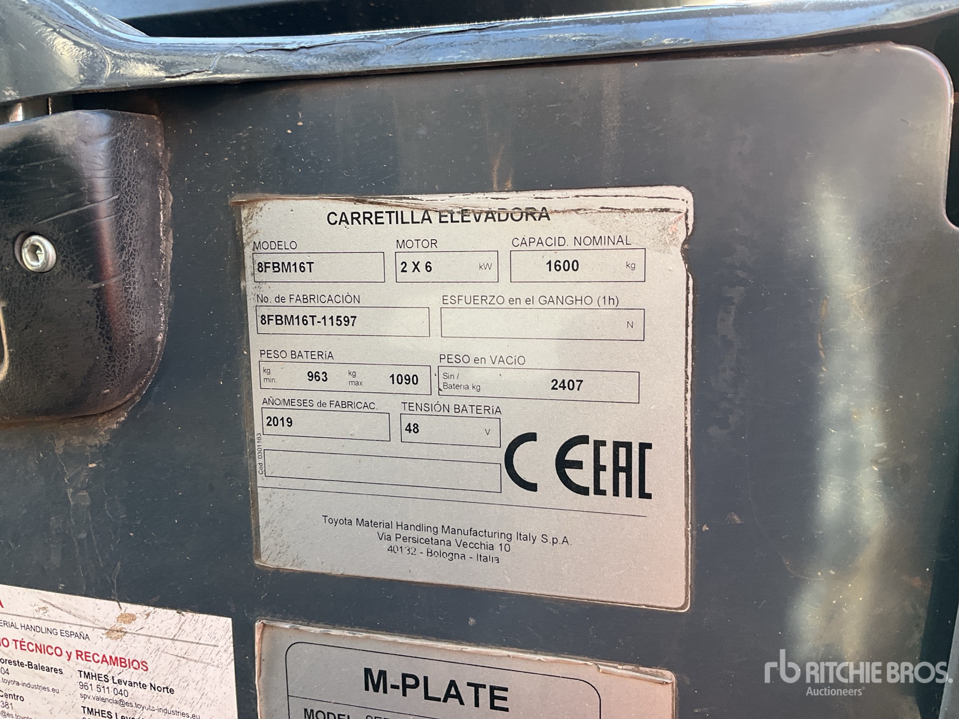 General Appearance with N.º de serie/VIN