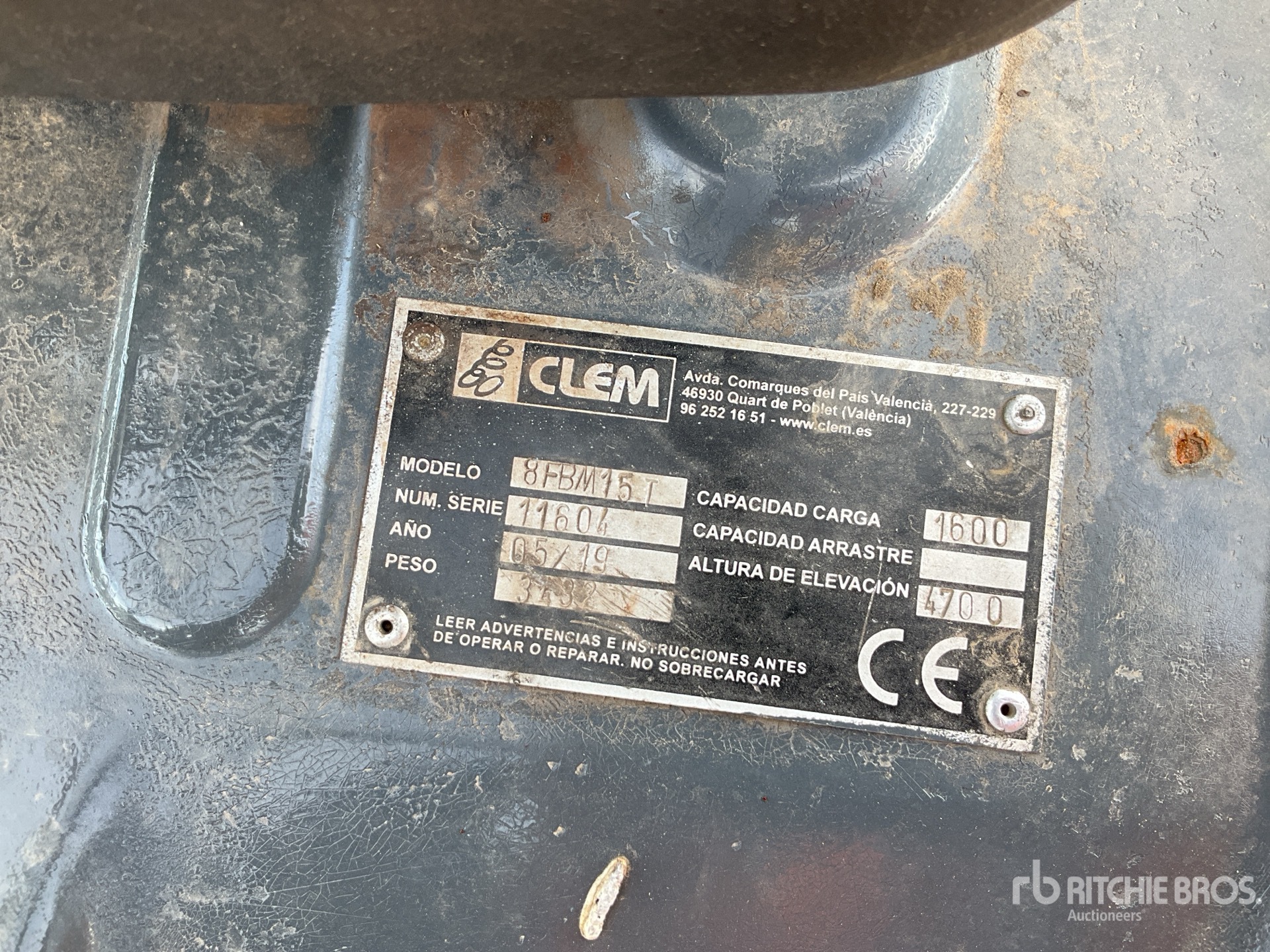 General Appearance with N.º de serie/VIN