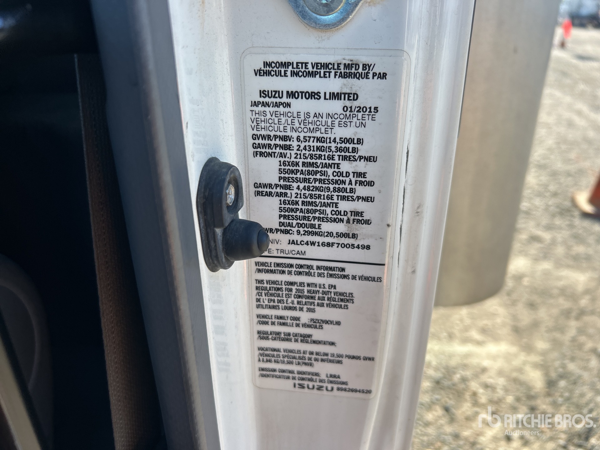 General Appearance with N.º de serie/VIN