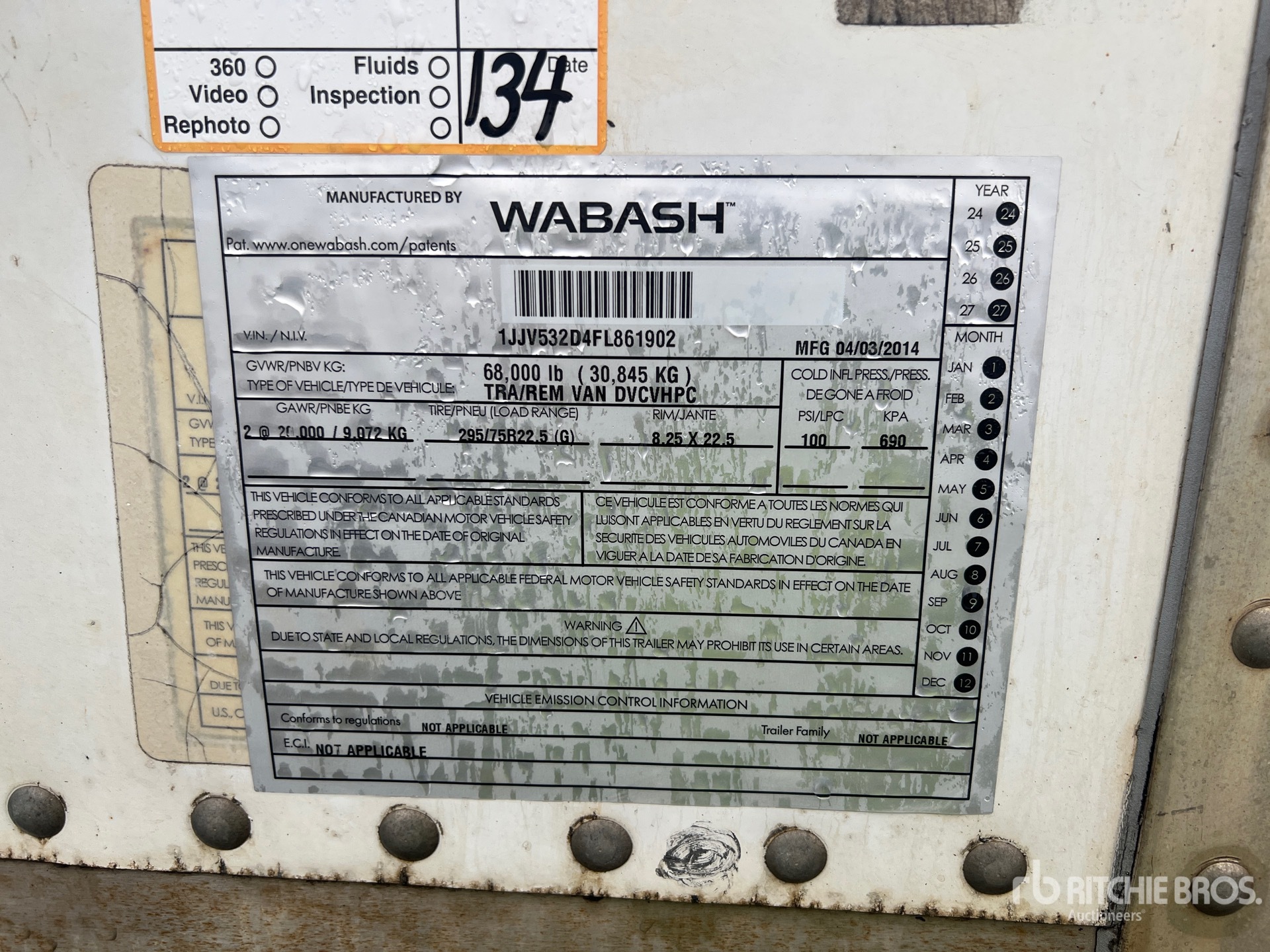 General Appearance with N.º de serie/VIN