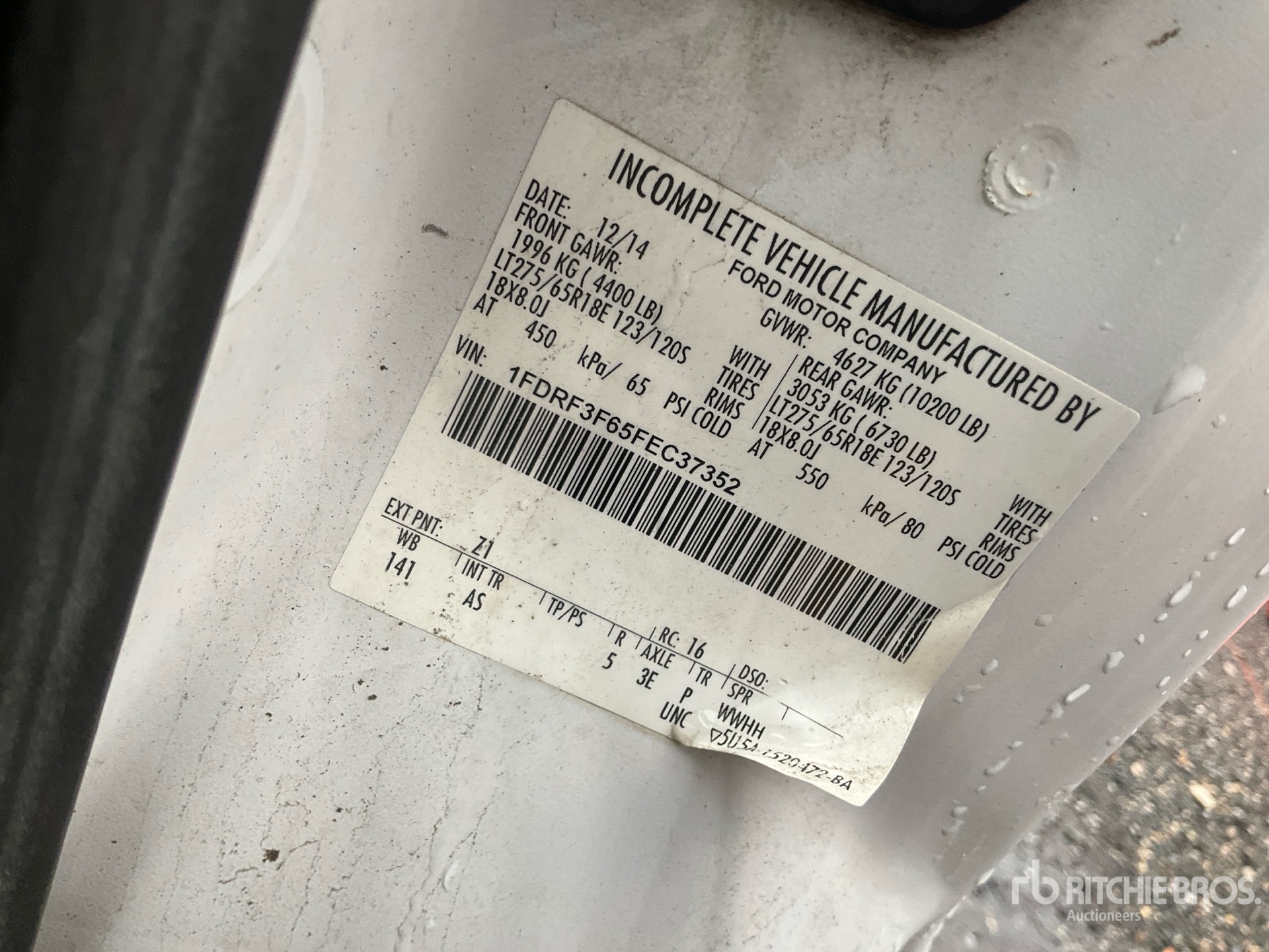 General Appearance with Second Serial Number/VIN Photo