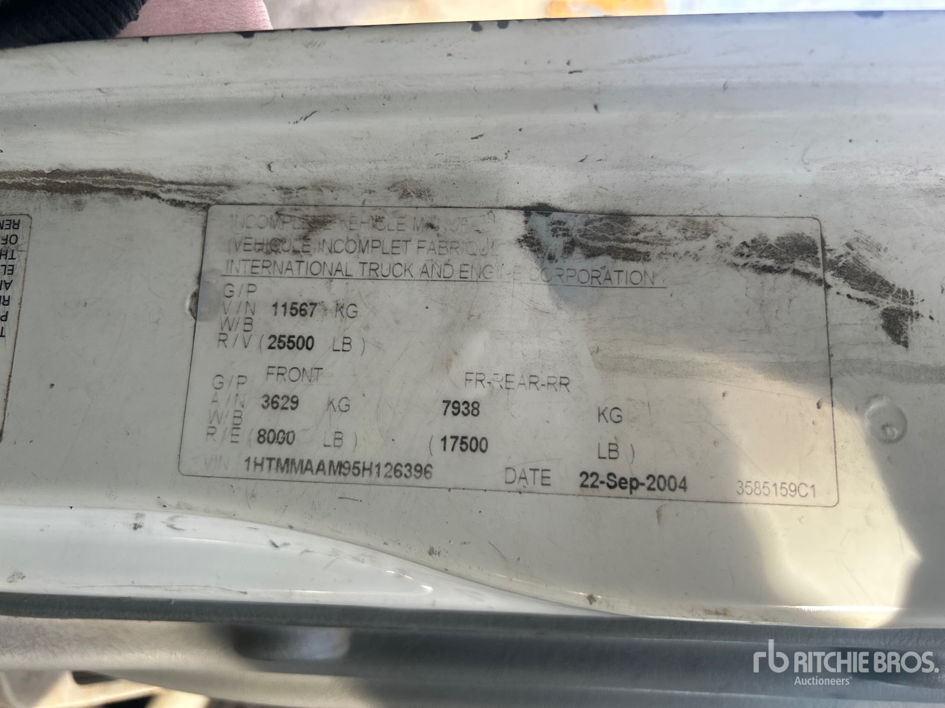 General Appearance with N.º de serie/VIN