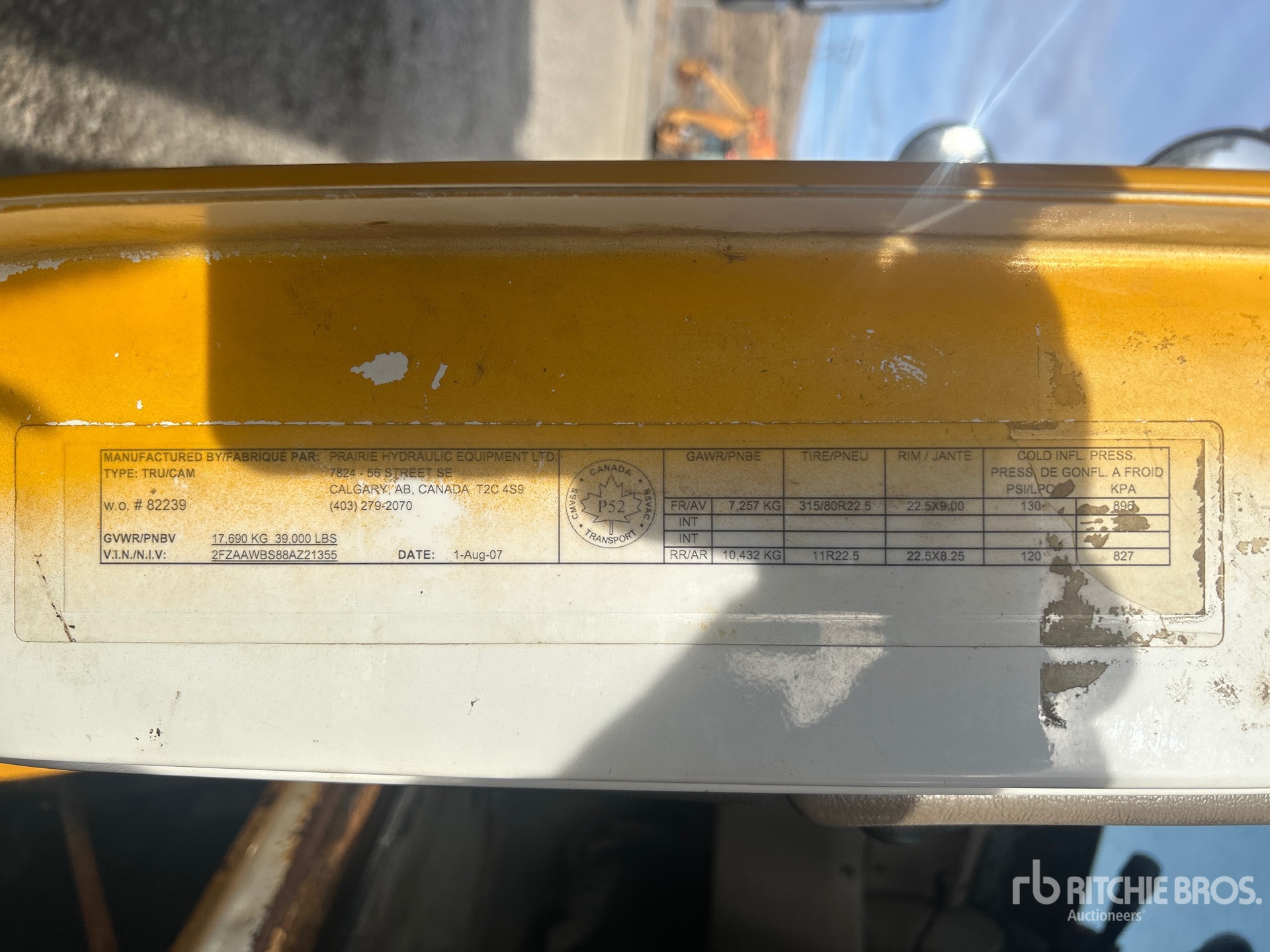 General Appearance with N.º de serie/VIN