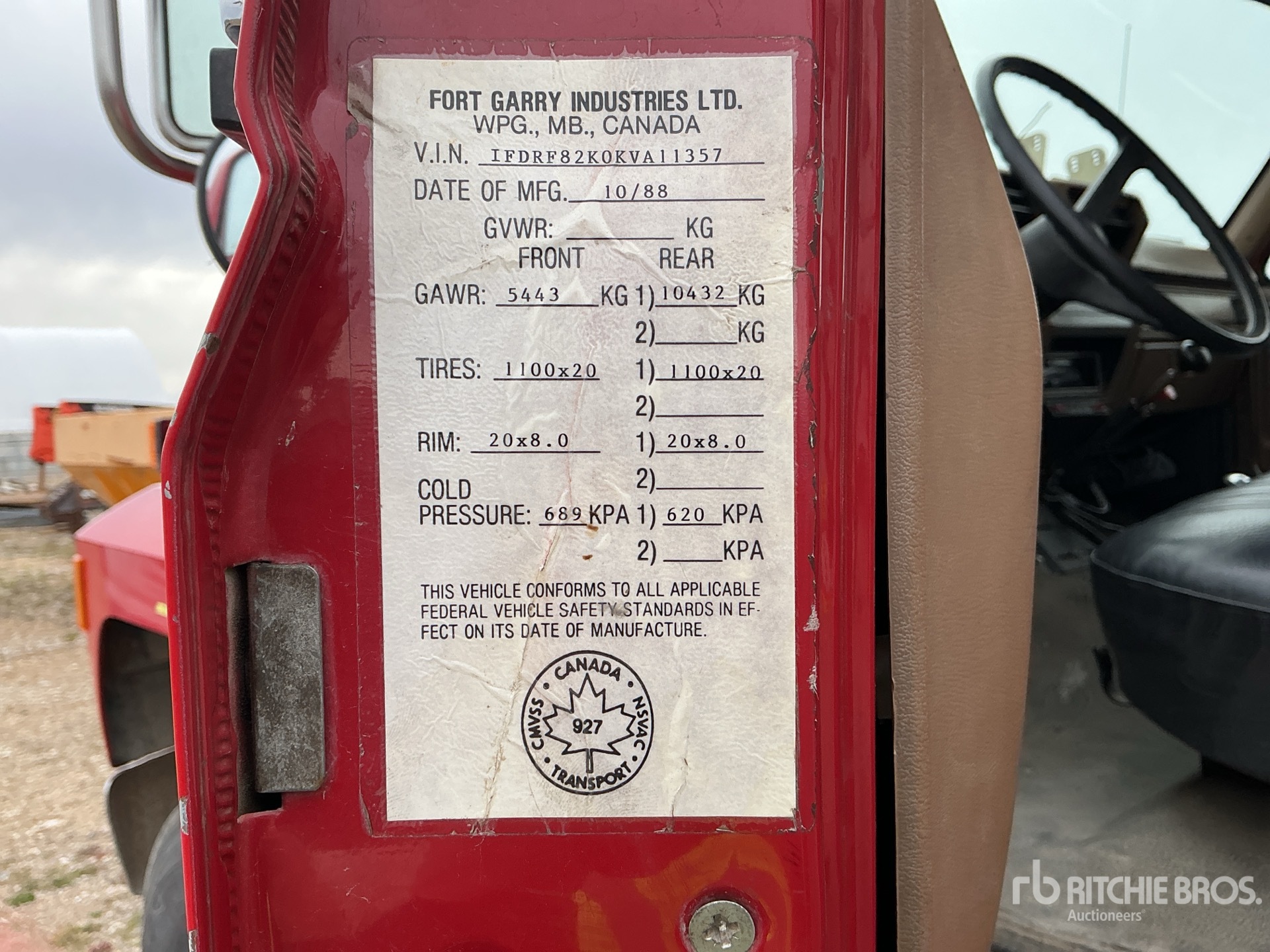 General Appearance with N.º de serie/VIN