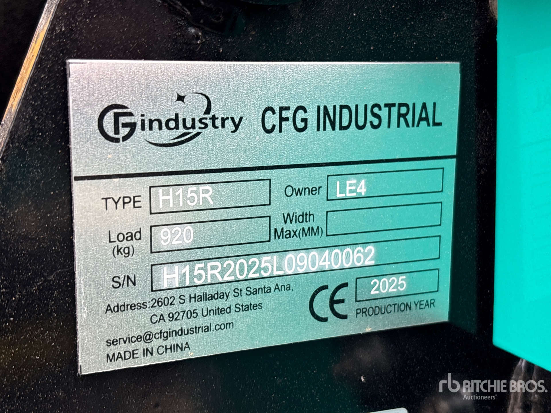 General Appearance with N.º de serie/VIN