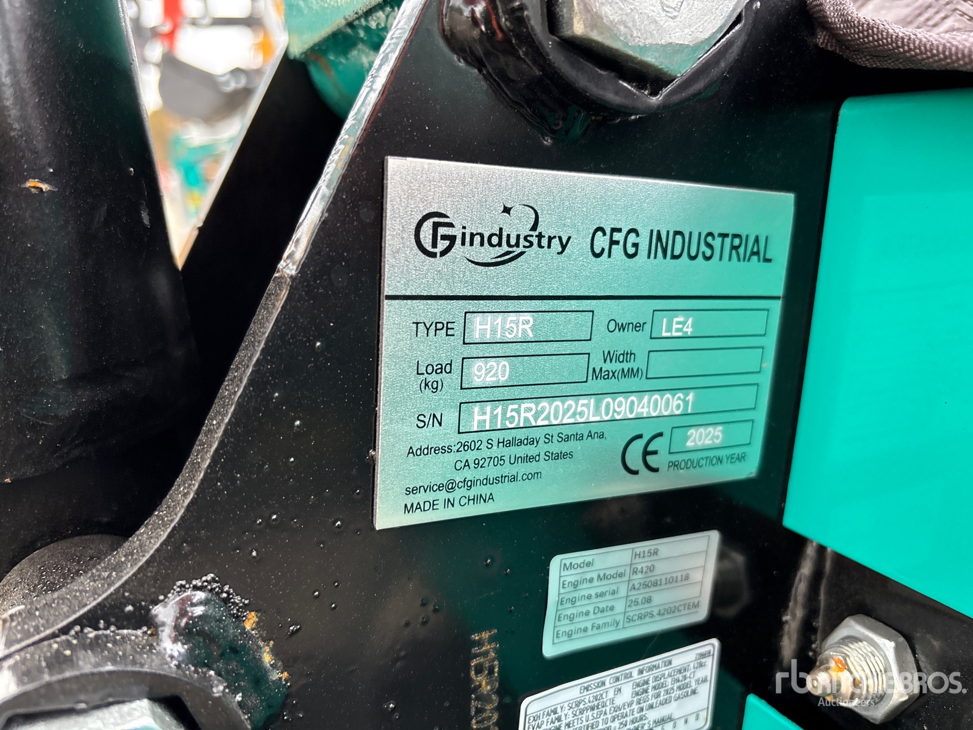 General Appearance with N.º de serie/VIN