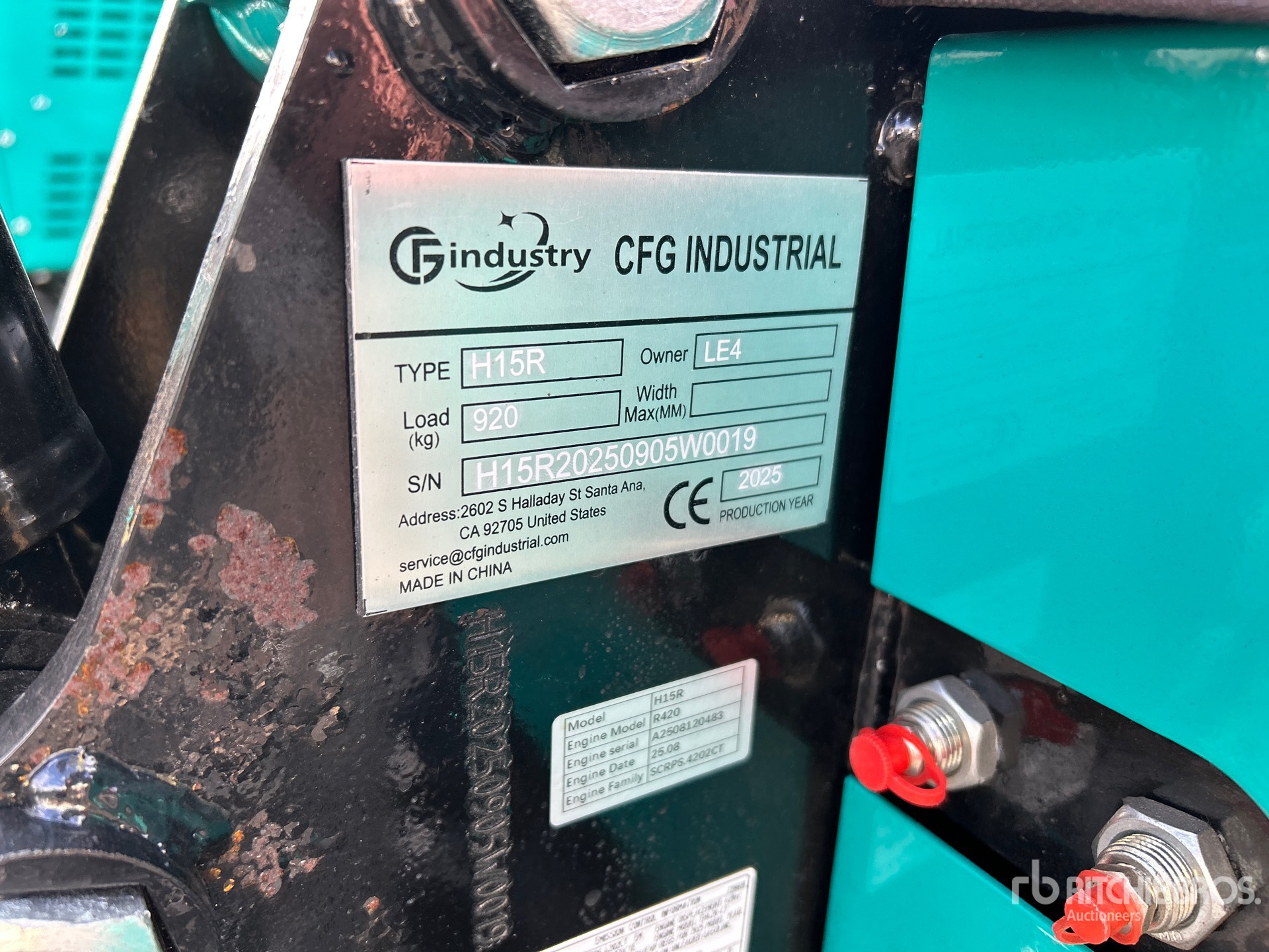 General Appearance with N.º de serie/VIN