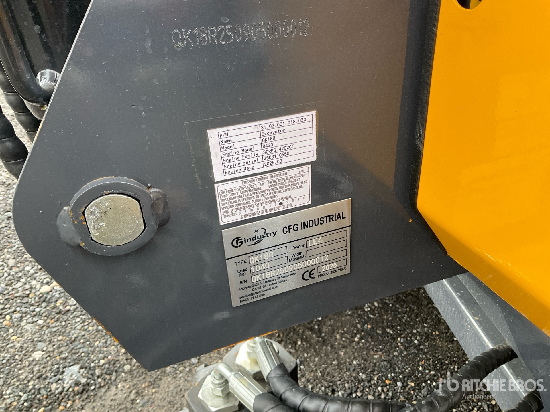 General Appearance with N.º de serie/VIN