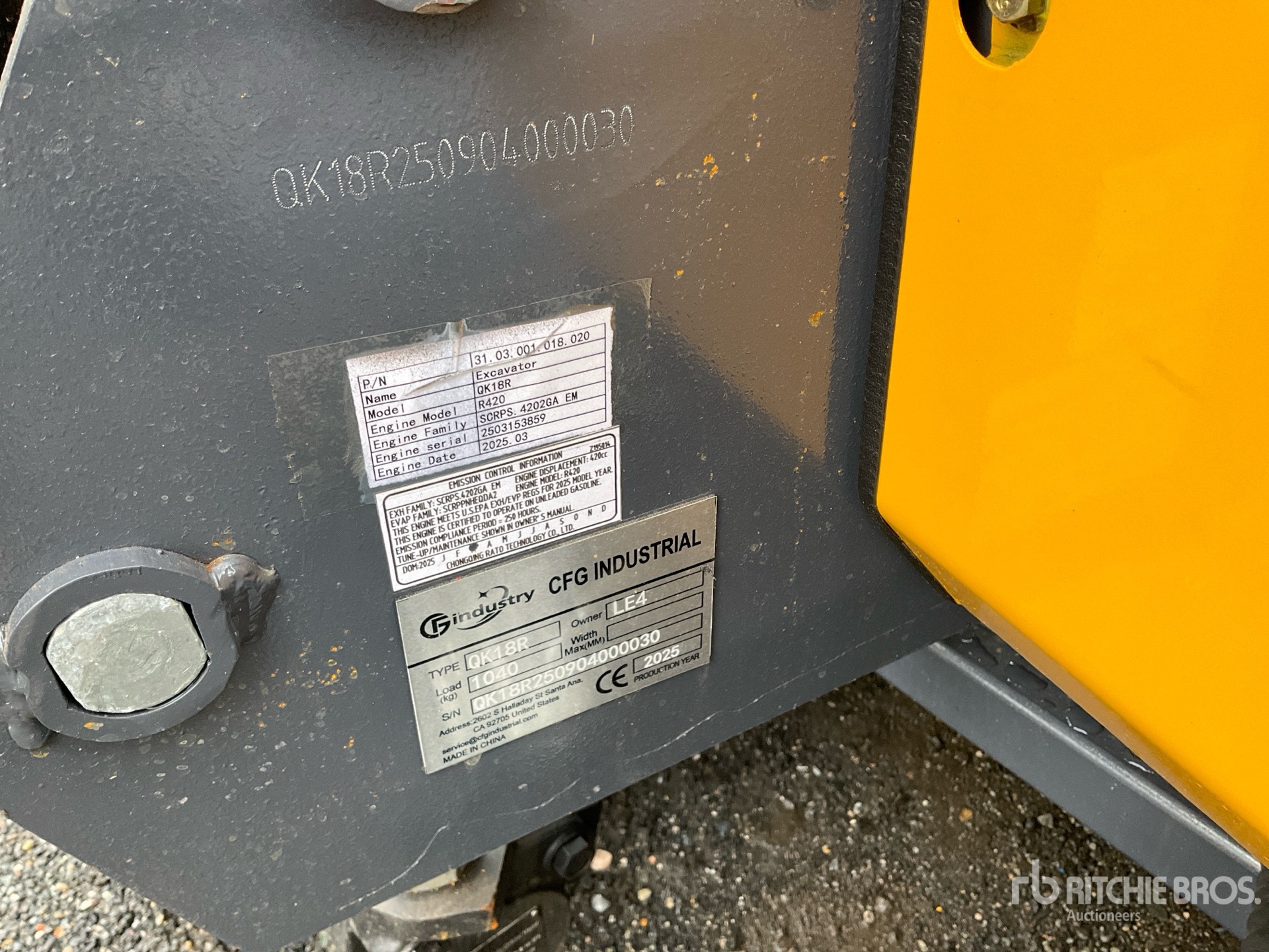 General Appearance with N.º de serie/VIN