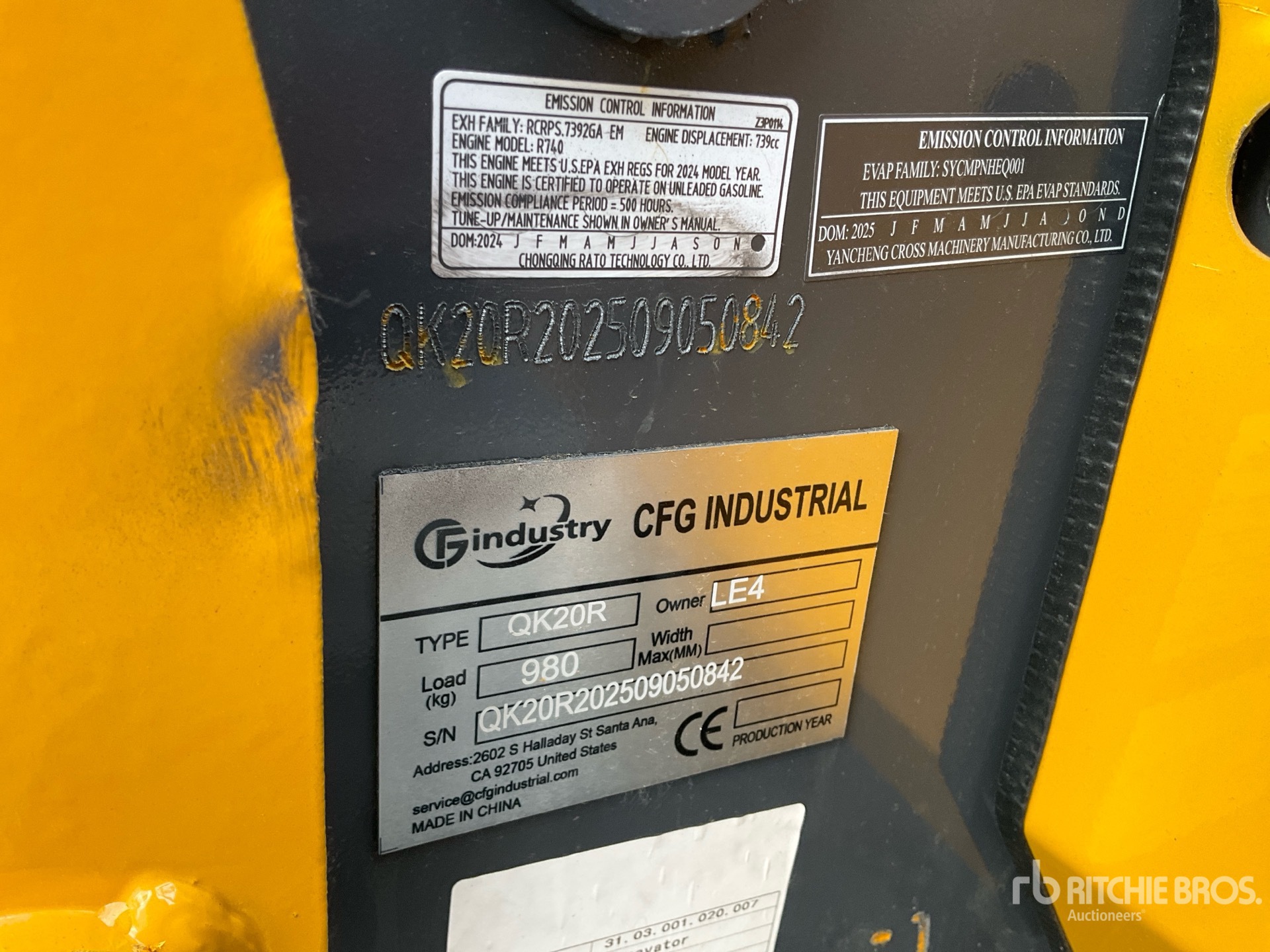 General Appearance with N.º de serie/VIN