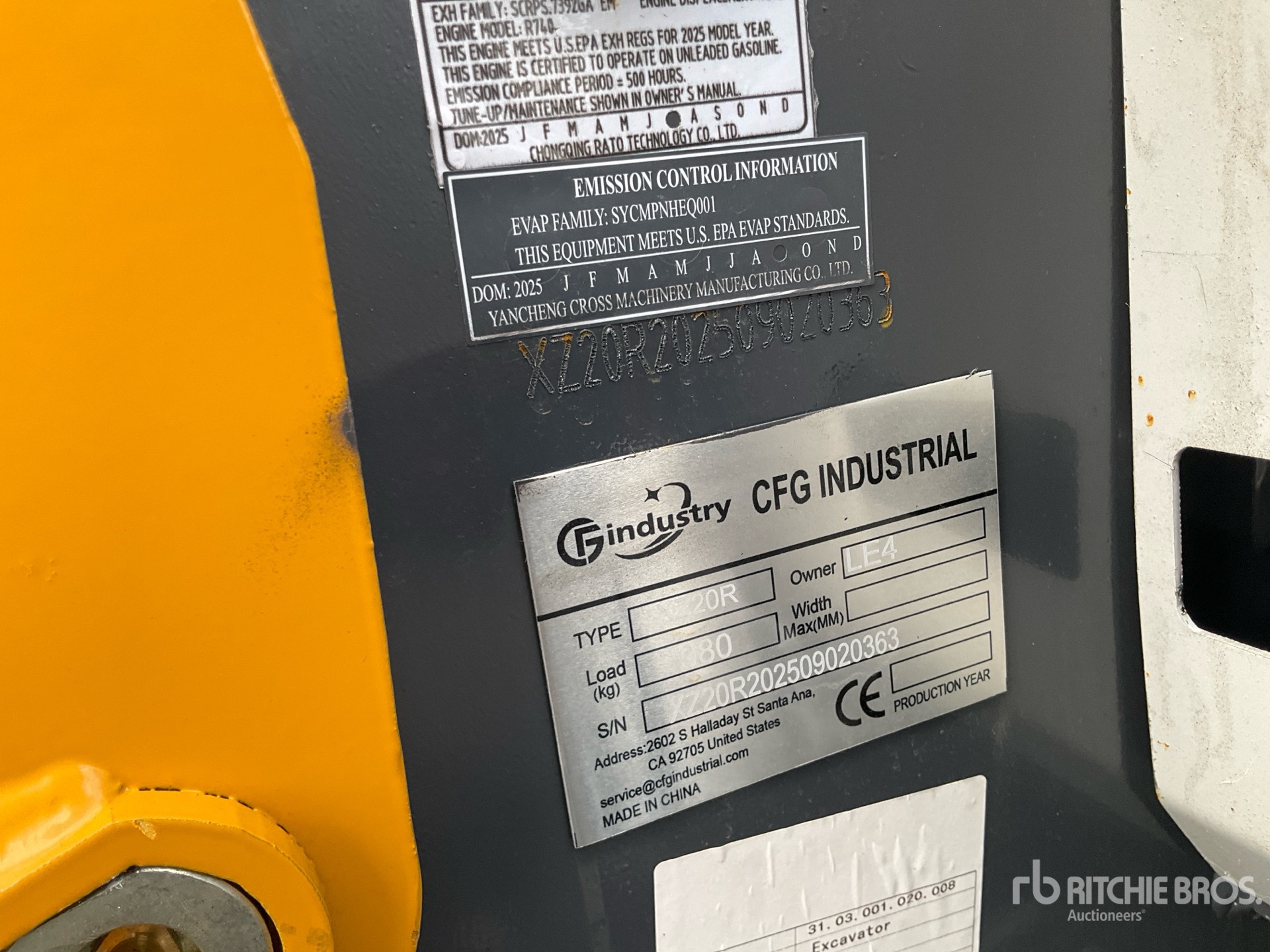 General Appearance with N.º de serie/VIN