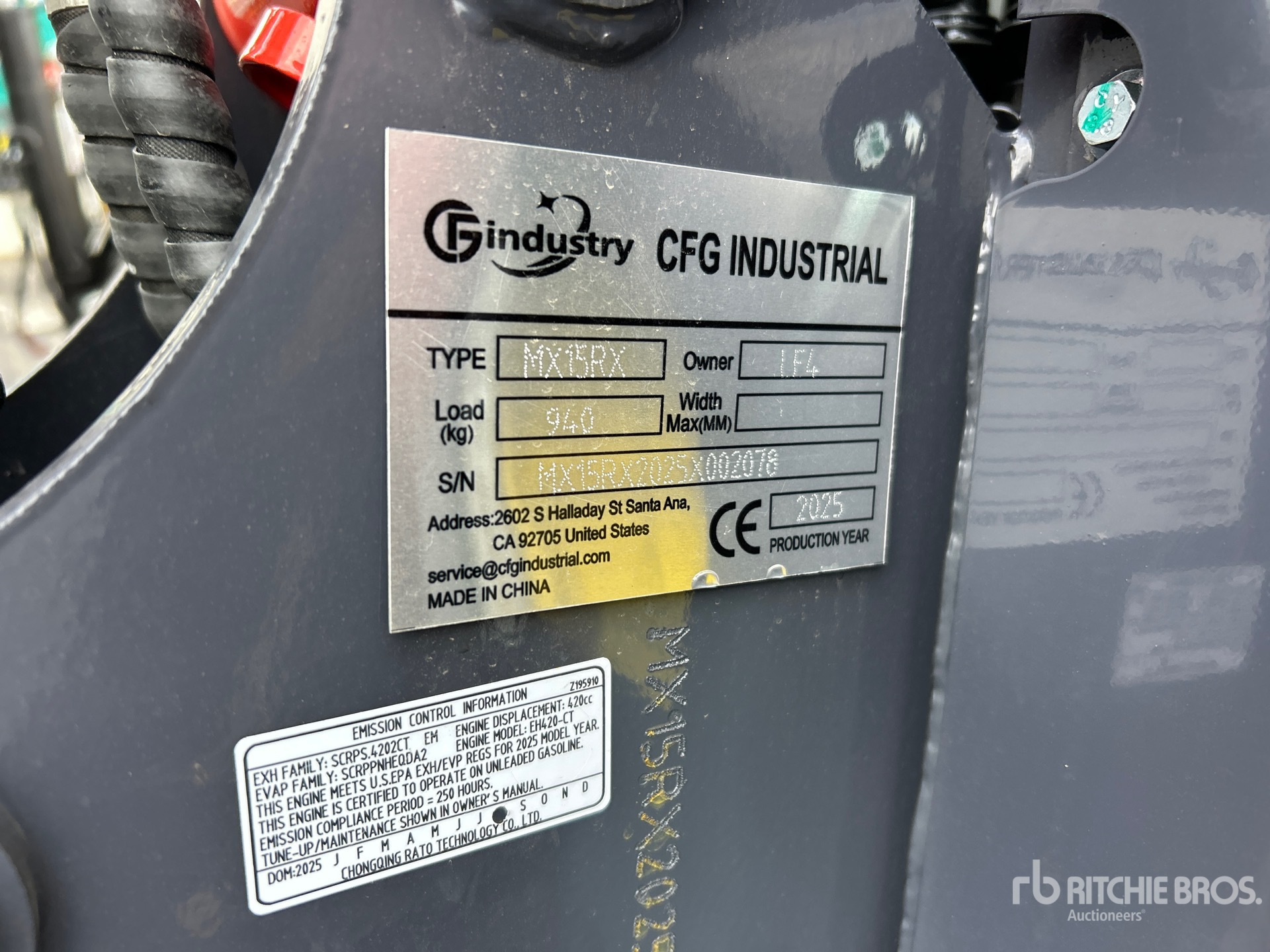 General Appearance with N.º de serie/VIN