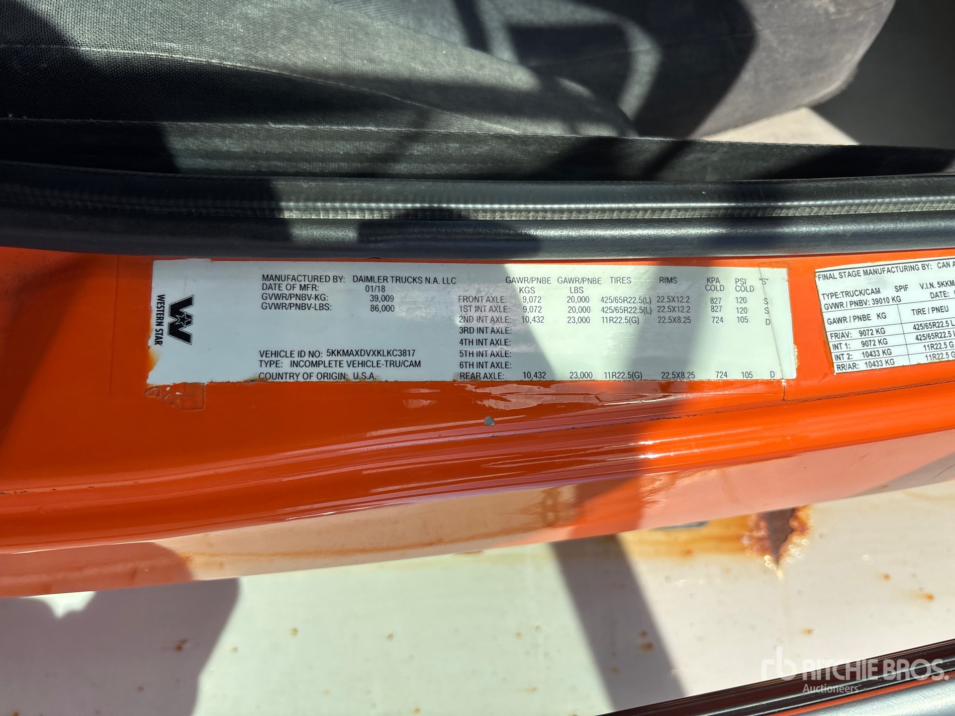 General Appearance with Second Serial Number/VIN Photo