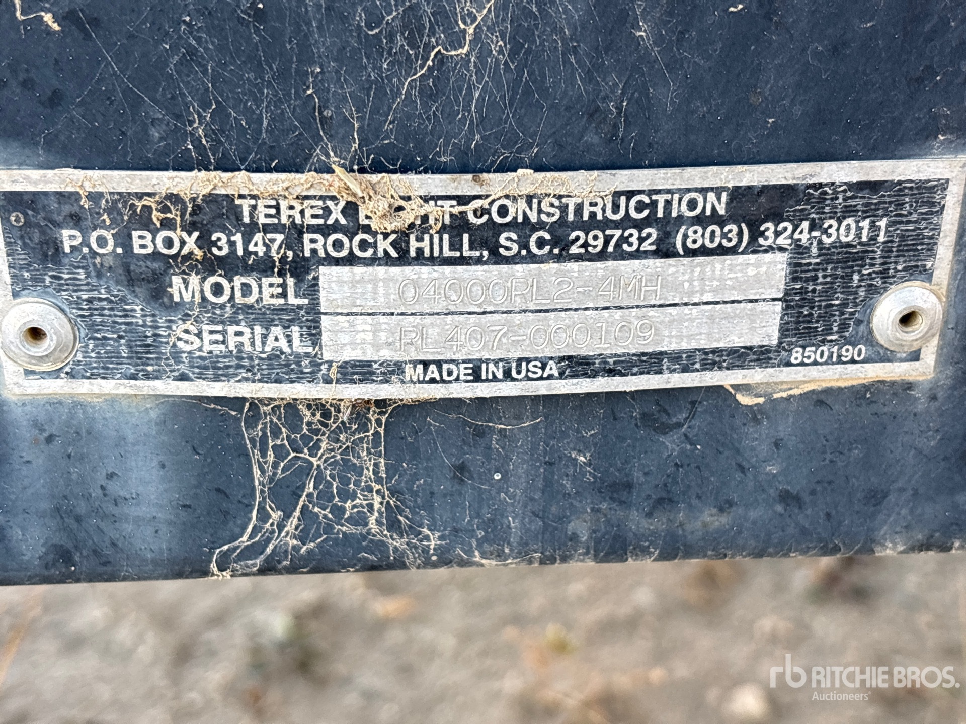 General Appearance with Unit Serial Number