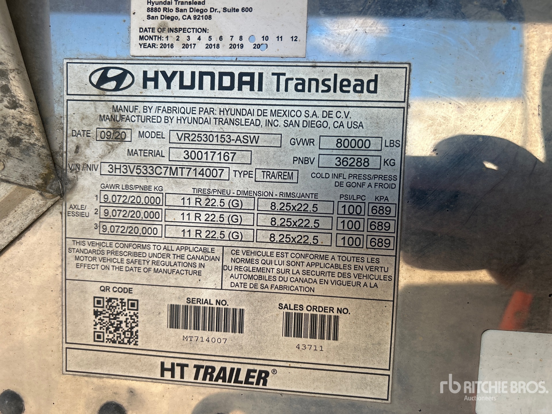 General Appearance with Numero seriale/numero d’identificazione del veicolo (VIN)