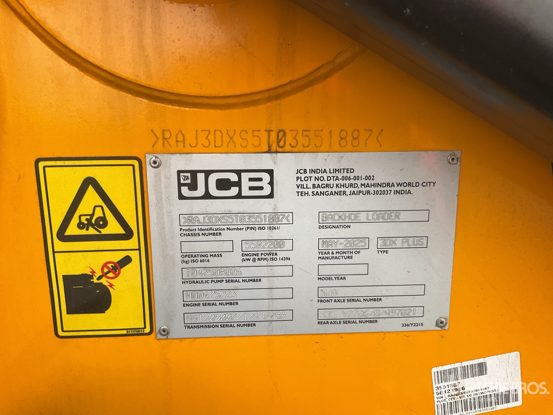 General Appearance with Numero seriale/numero d’identificazione del veicolo (VIN)