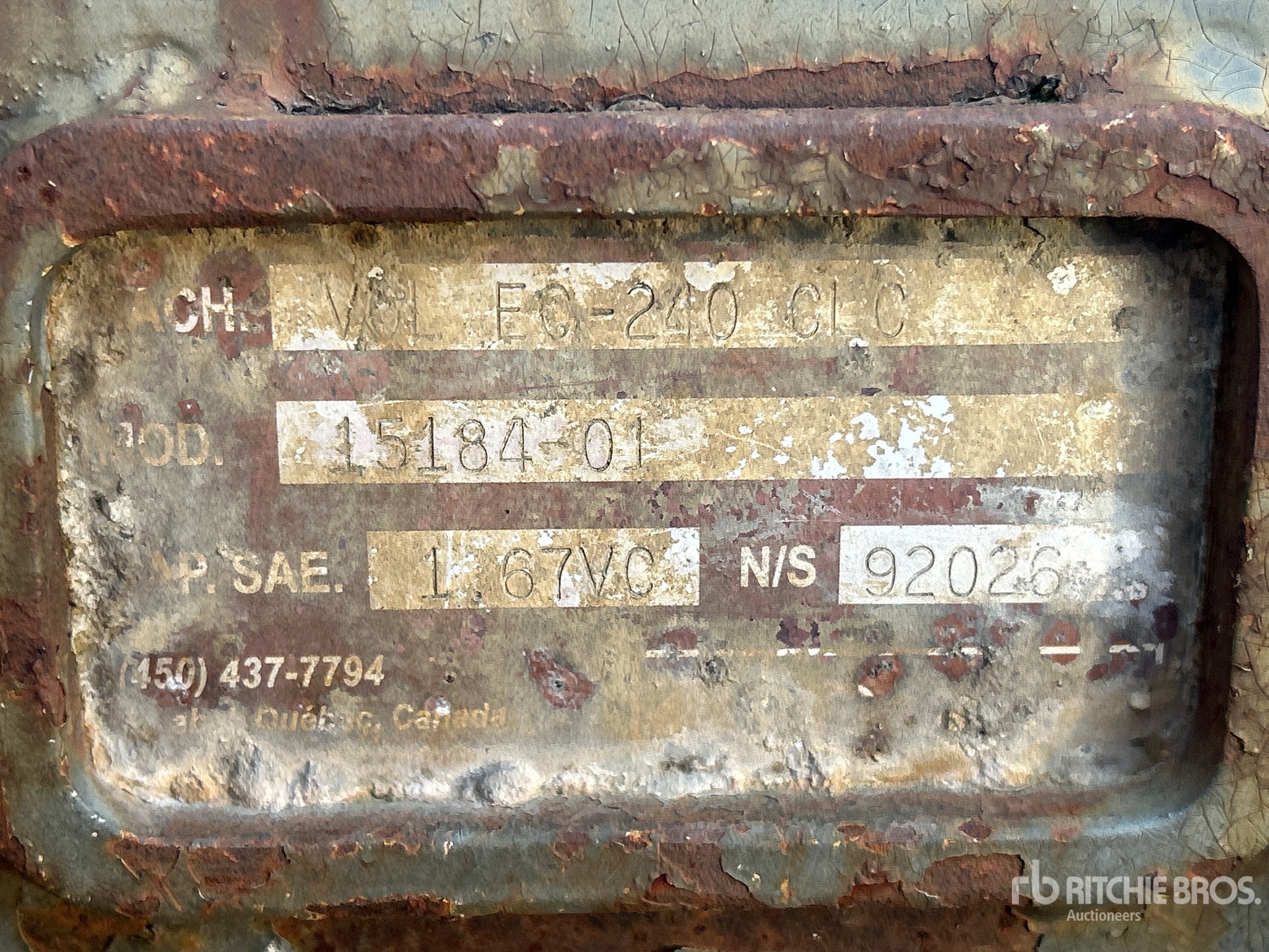 General Appearance with Numéro de série/Numéro d'identification du véhicule automobile