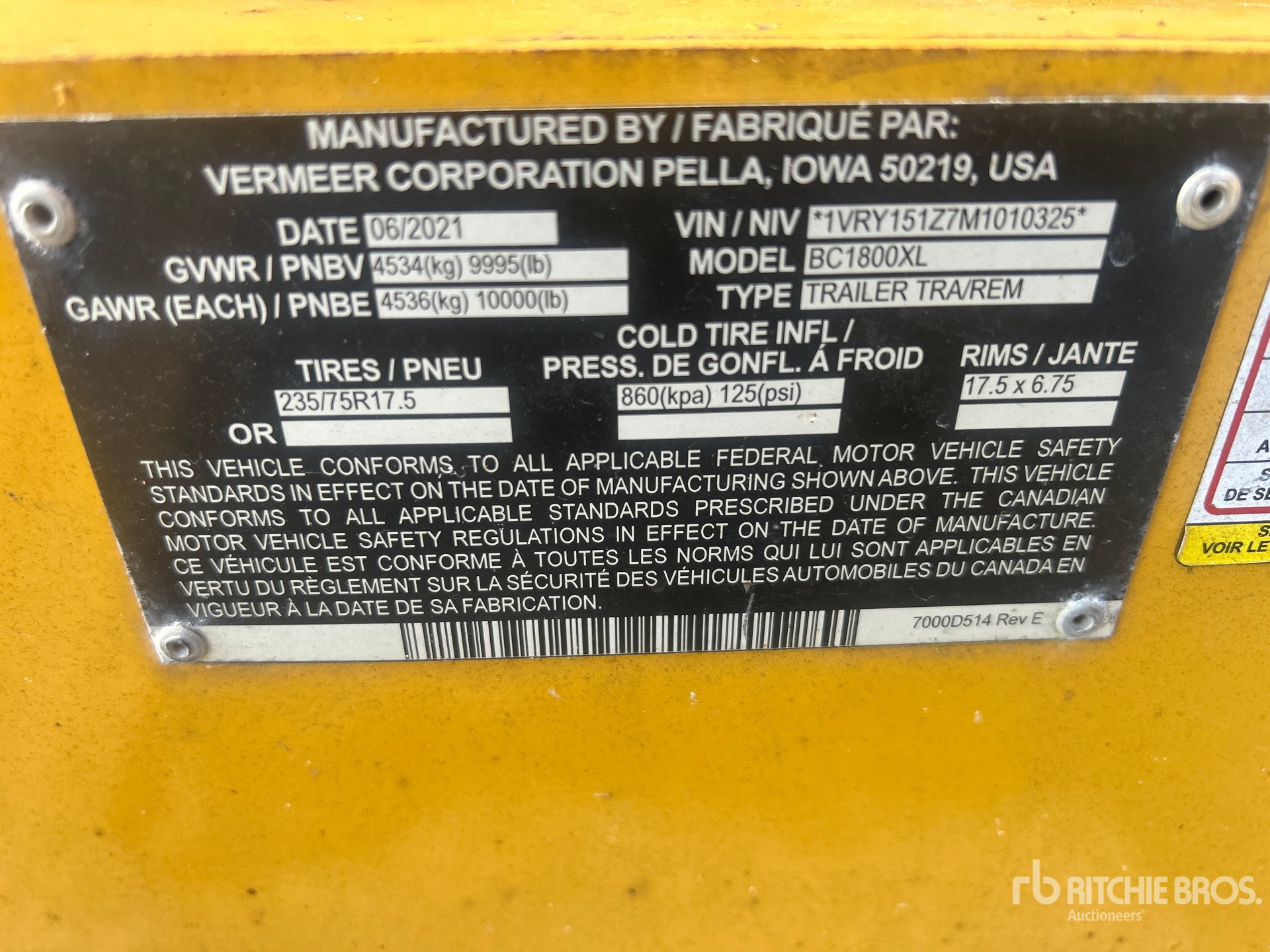 General Appearance with Numer seryjny/numer identyfikacyjny pojazdu