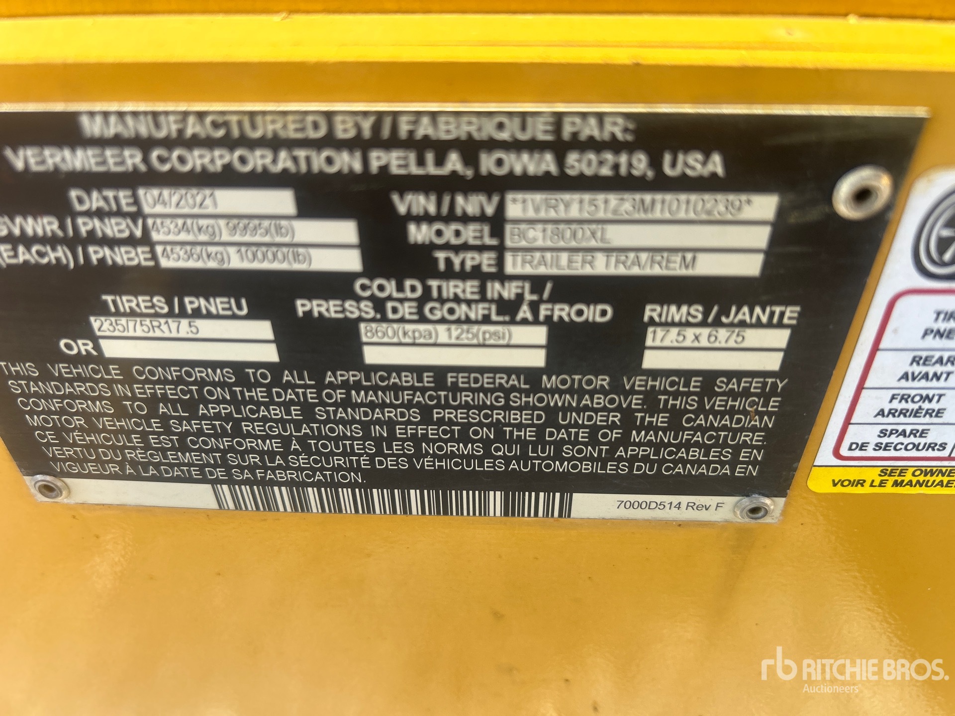 General Appearance with Numer seryjny/numer identyfikacyjny pojazdu