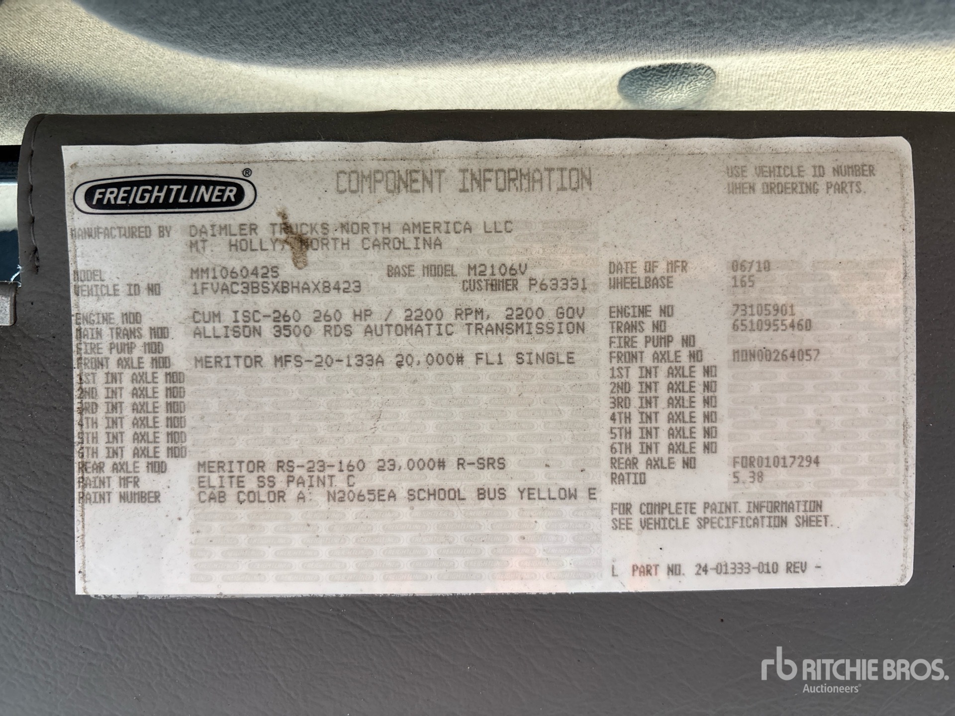 General Appearance with Second Serial Number/VIN Photo