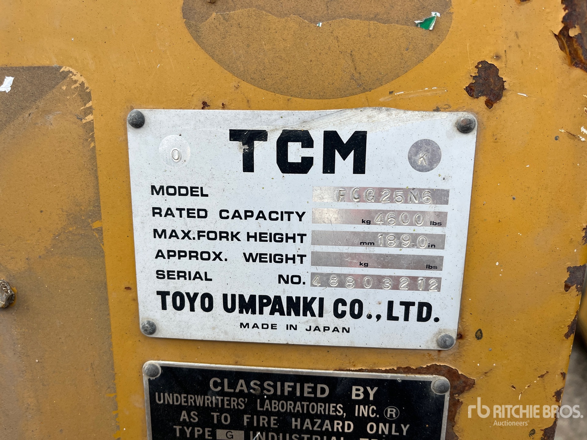 MONTACARGAS 1991 TCM FCG25N6