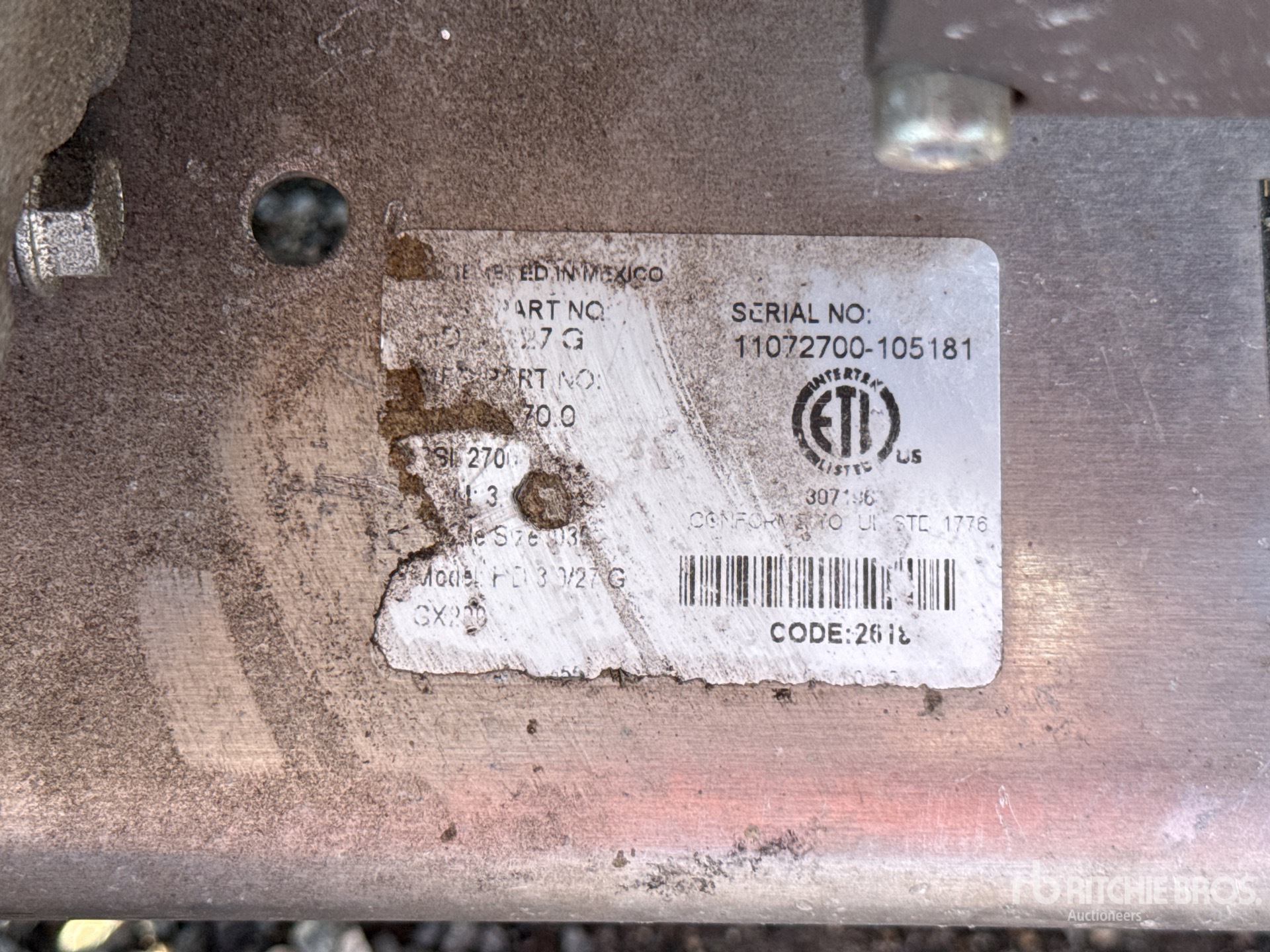 General Appearance with N.º de serie/VIN